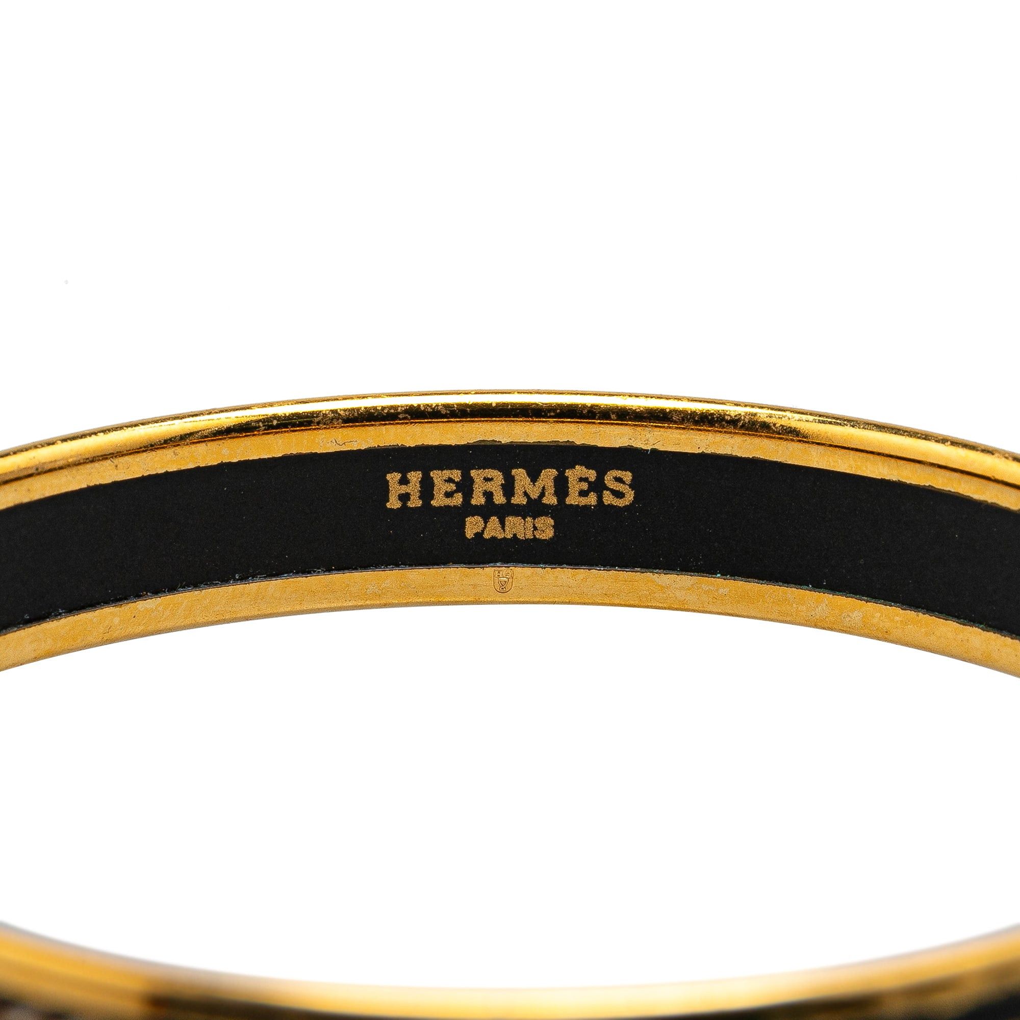 Hermes Hermès Narrow Cloisonne Enamel Bangle 70 Black Size ONE SIZE - 4 Thumbnail