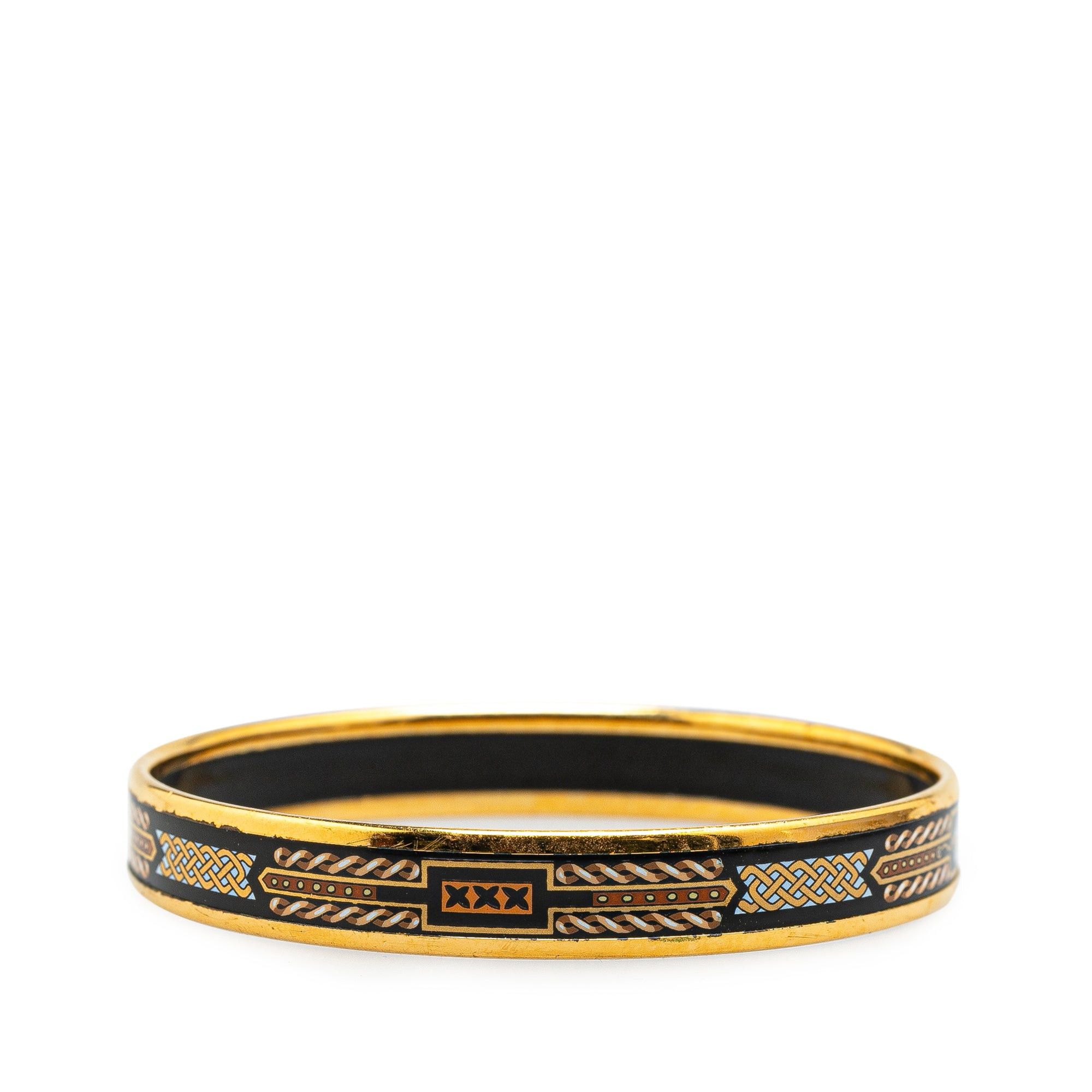 Hermes Hermès Narrow Cloisonne Enamel Bangle 70 Black Size ONE SIZE - 2 Thumbnail