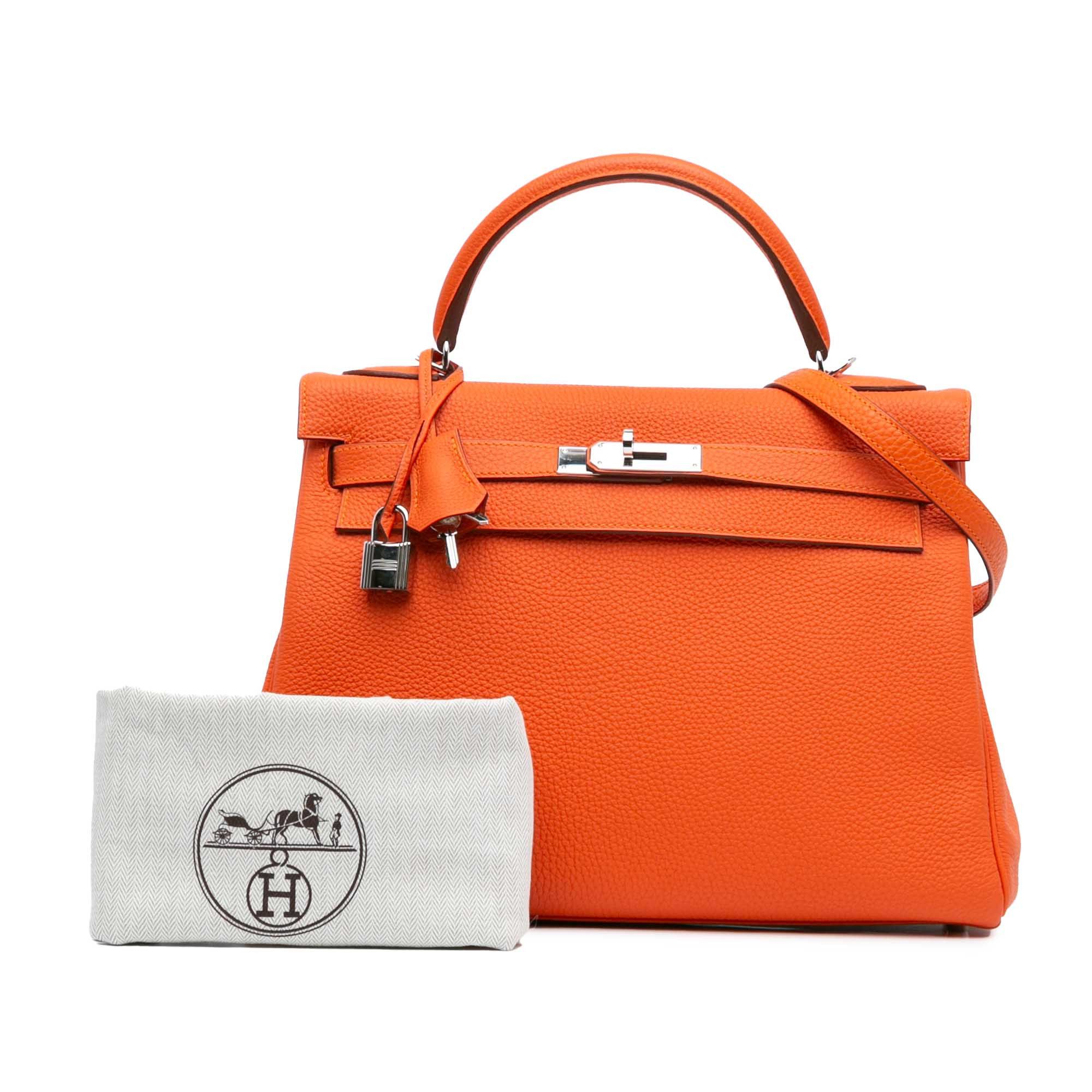 Hermes Hermès Togo Kelly II Retourne 32 Orange Size ONE SIZE - 12 Thumbnail