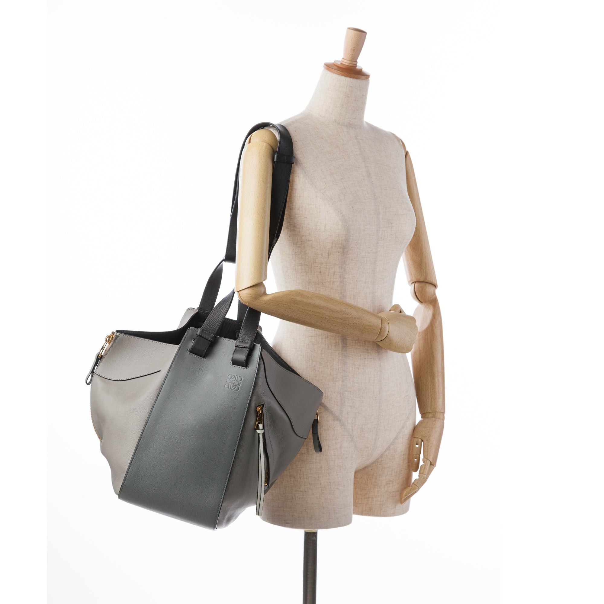 Loewe LOEWE Medium Tricolor Hammock Bag Gray Size ONE SIZE - 13 Thumbnail