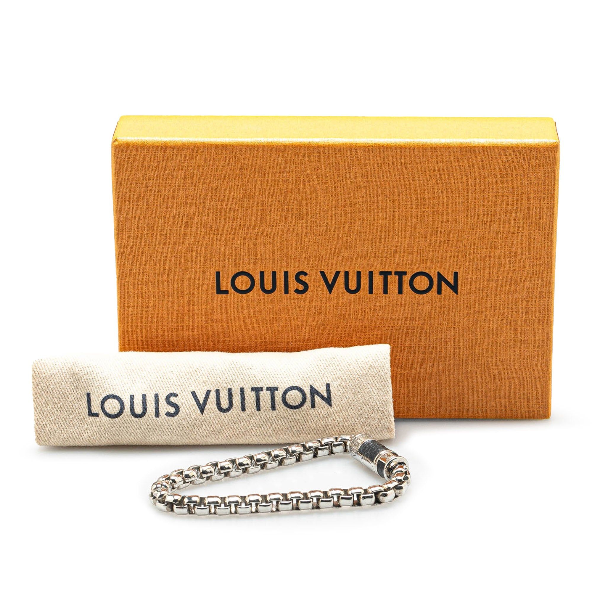 Louis Vuitton Louis Vuitton Monogram Eclipse Chain Bracelet Silver Size ONE SIZE - 7 Thumbnail