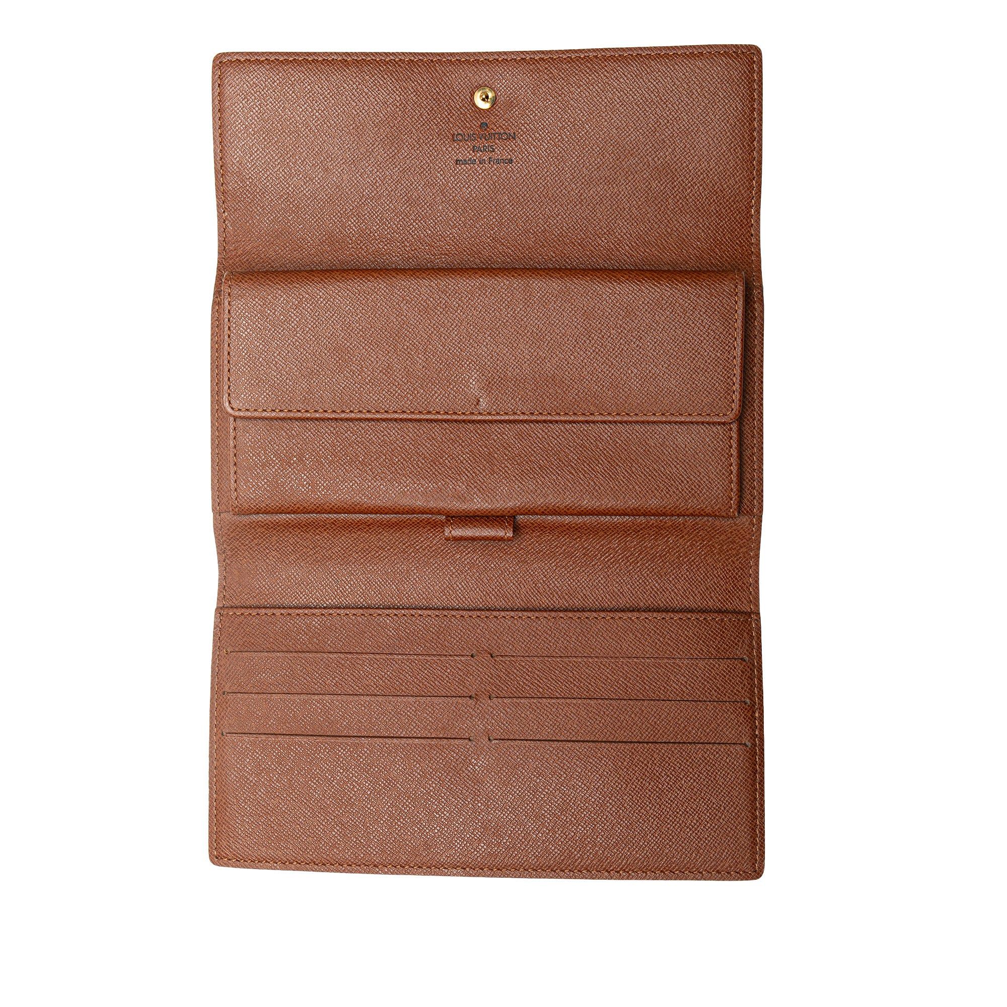 Louis Vuitton Louis Vuitton Monogram Sarah Long Wallet Brown Size ONE SIZE - 4 Thumbnail