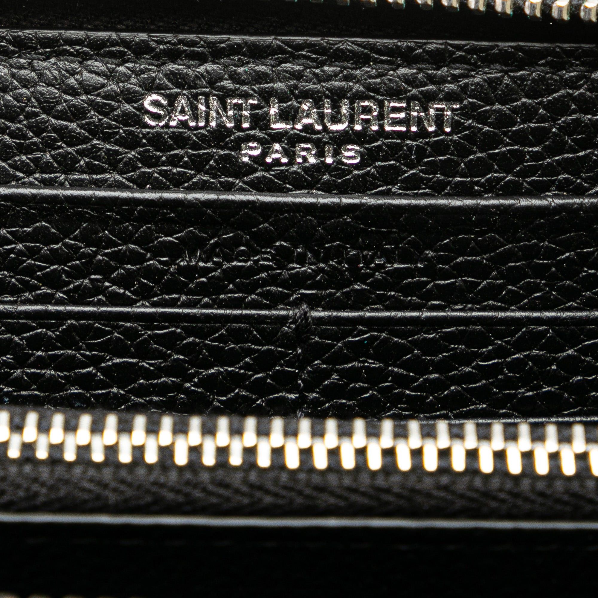 Saint Laurent Paris Saint Laurent Leather Zip Around Long Wallet Black Size ONE SIZE - 6 Thumbnail