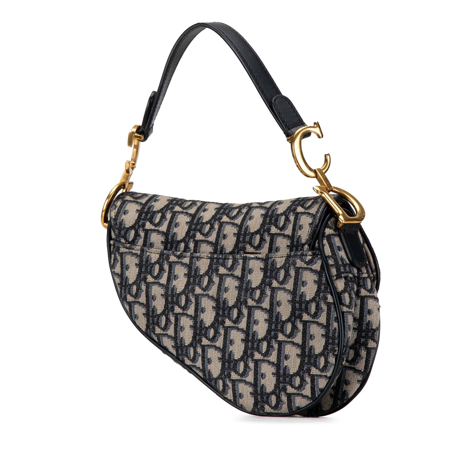 Dior Dior Mini Oblique Canvas Saddle Bag Blue Size ONE SIZE - 2 Thumbnail