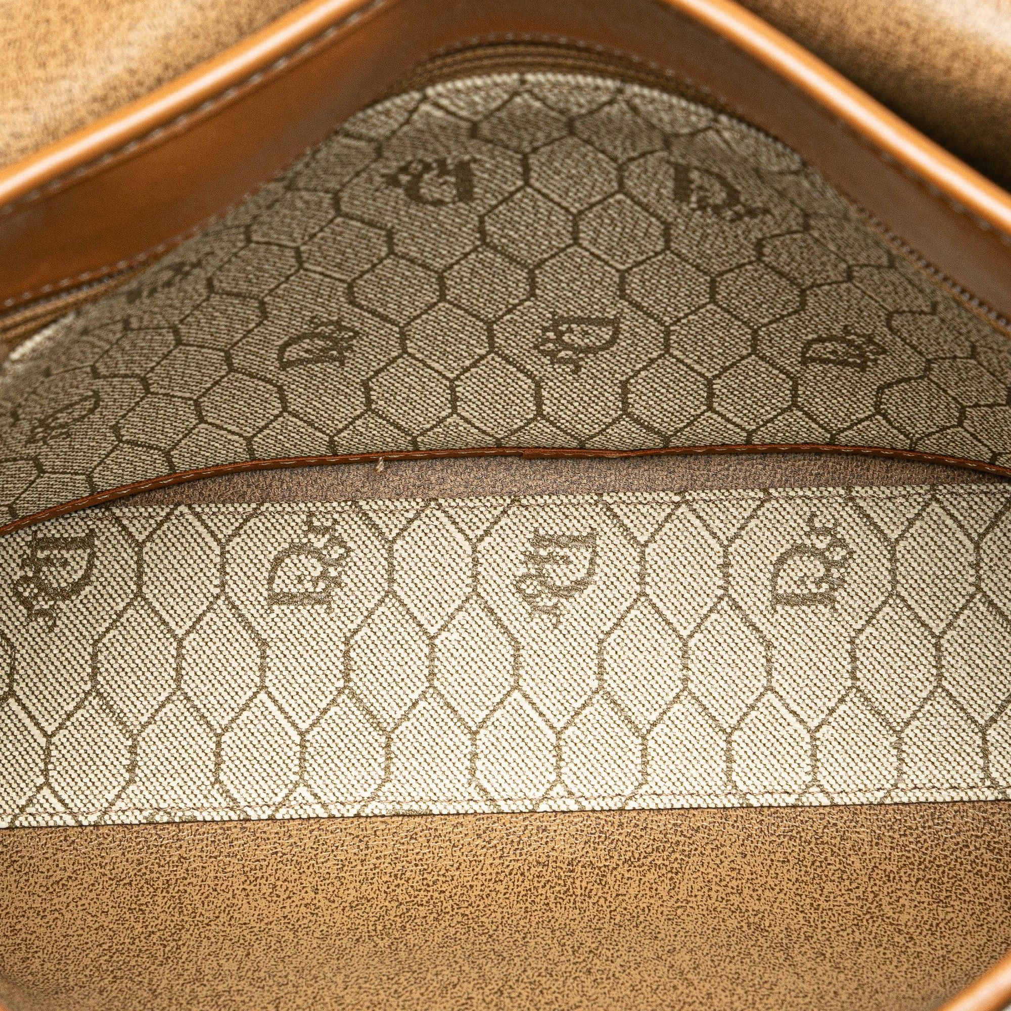 Dior Dior Honeycomb Coated Canvas Crossbody Brown Size ONE SIZE - 4 Thumbnail