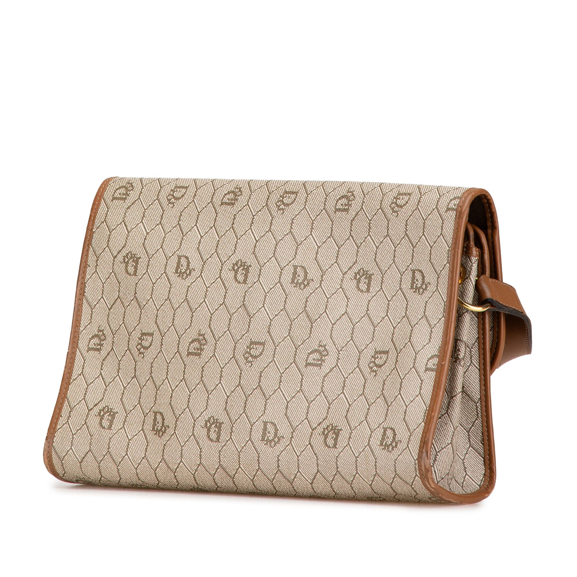 Dior Dior Honeycomb Coated Canvas Crossbody Brown Size ONE SIZE - 2 Thumbnail