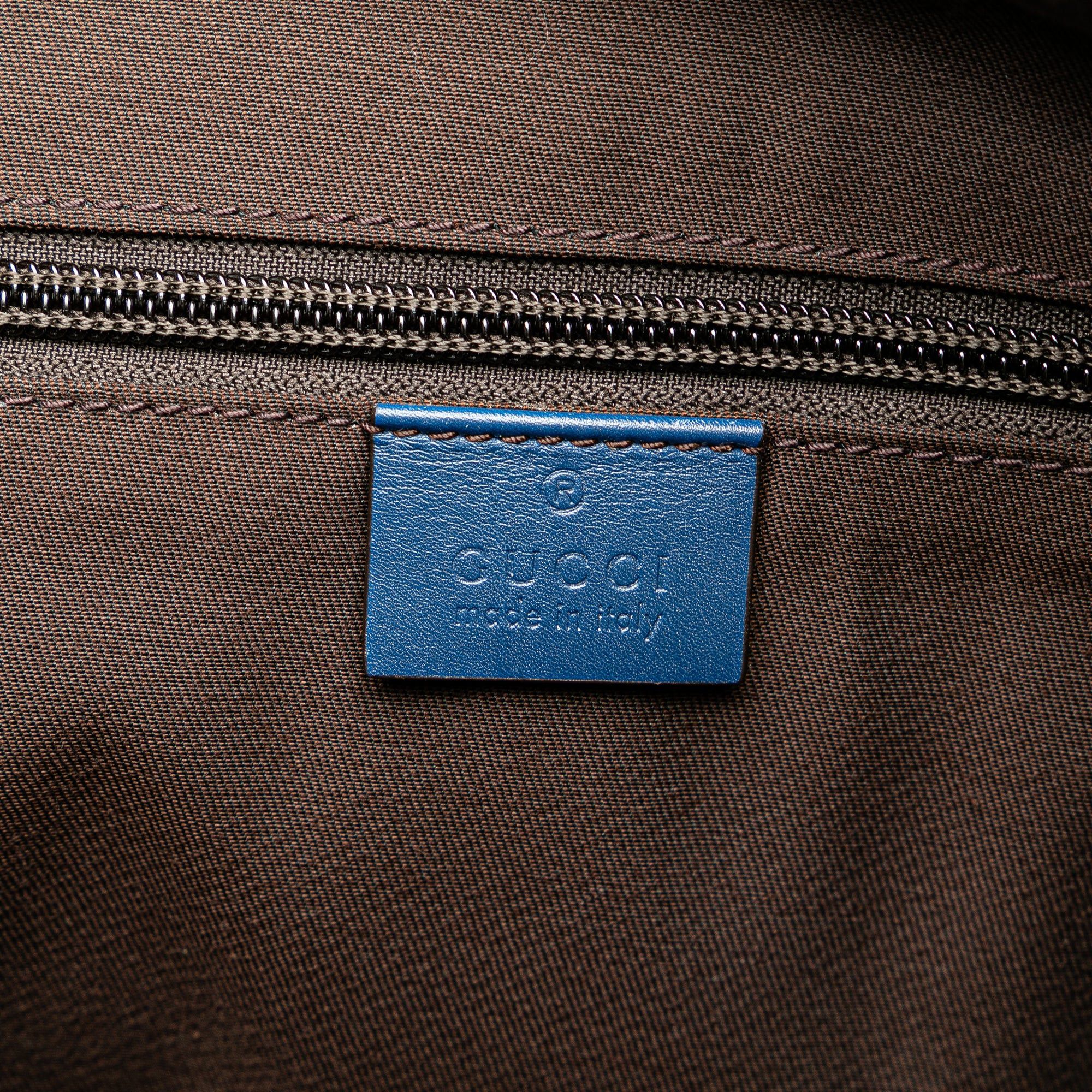 Gucci Gucci Bright Diamante Leather Travel Bag Blue Size ONE SIZE - 5 Thumbnail