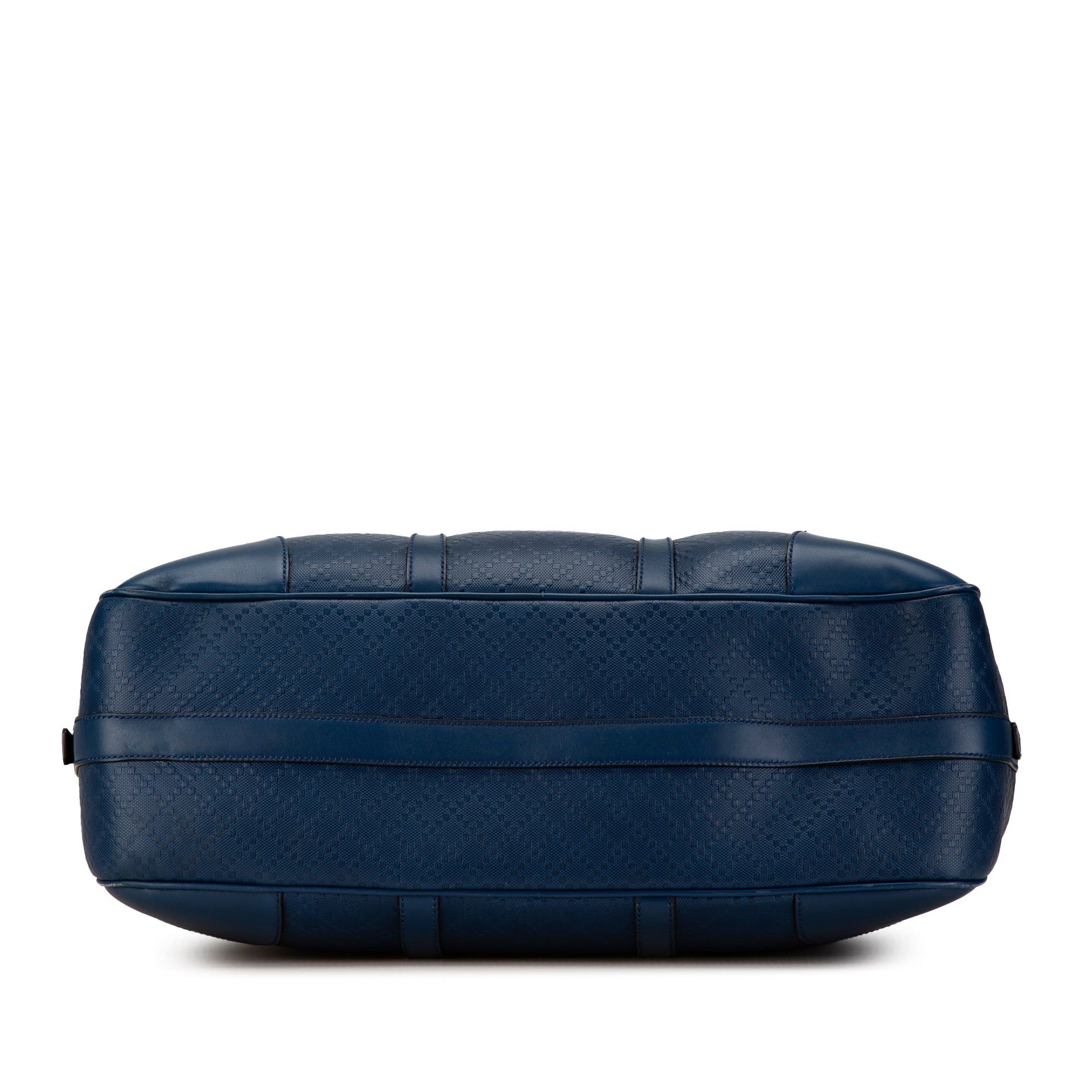 Gucci Gucci Bright Diamante Leather Travel Bag Blue Size ONE SIZE - 3 Thumbnail