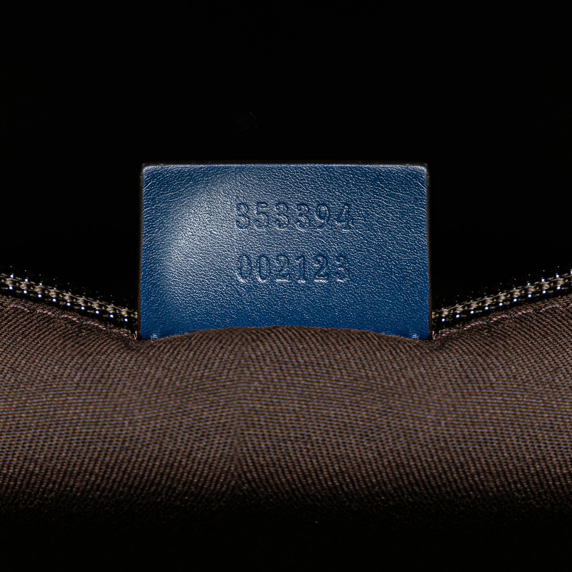 Gucci Gucci Bright Diamante Leather Travel Bag Blue Size ONE SIZE - 6 Thumbnail