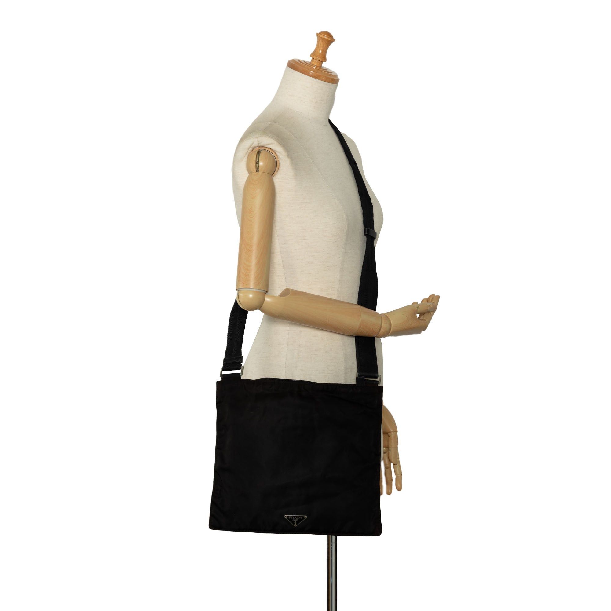 Prada Prada Tessuto Zip Top Crossbody Black Size ONE SIZE - 9 Thumbnail