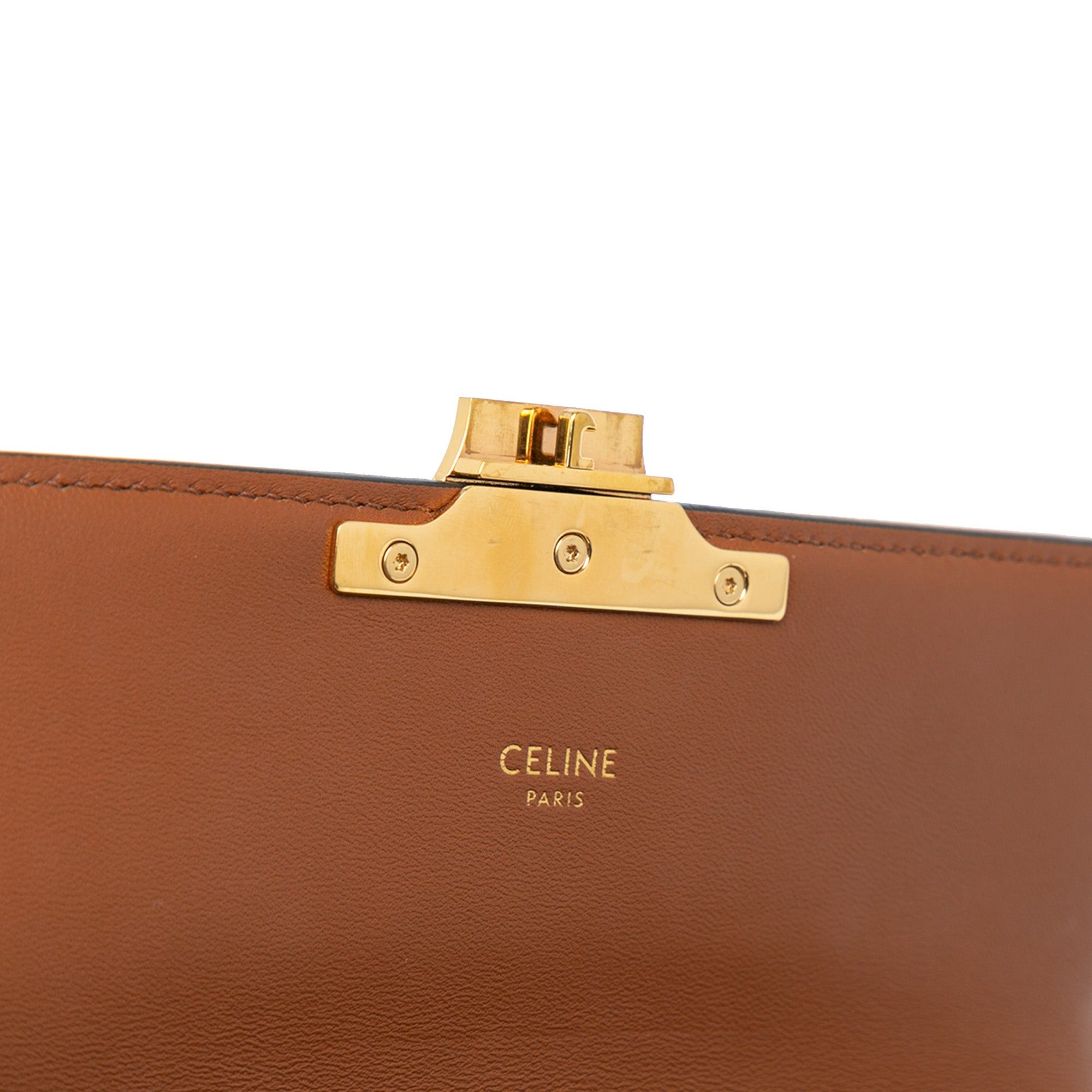 Celine Celine Triomphe Coated Canvas Claude Shoulder Bag Brown Size ONE SIZE - 7 Thumbnail