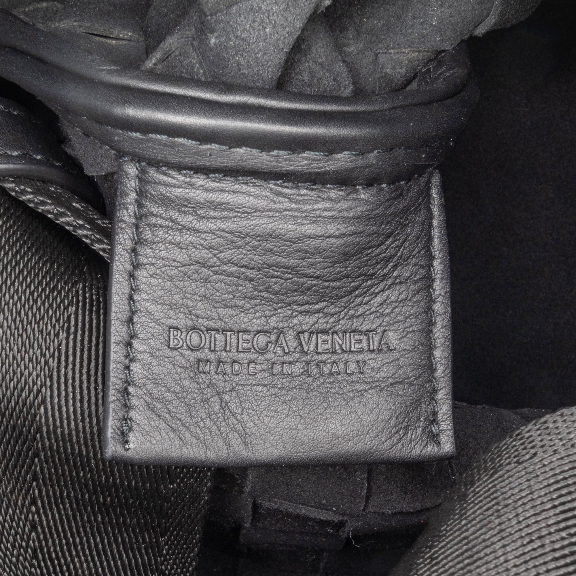 Bottega Veneta Bottega Veneta Large Nappa Intrecciato Fold Over Flap Crossbody Black Size ONE SIZE - 5 Thumbnail
