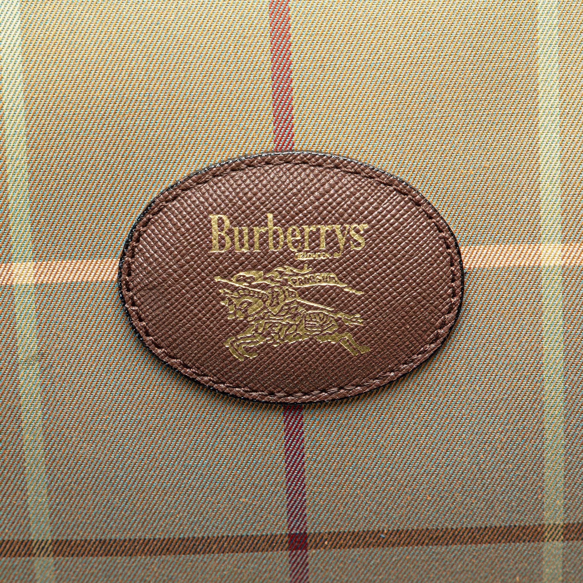 Burberry Burberry Vintage Check Canvas Boston Bag Brown Size ONE SIZE - 5 Thumbnail