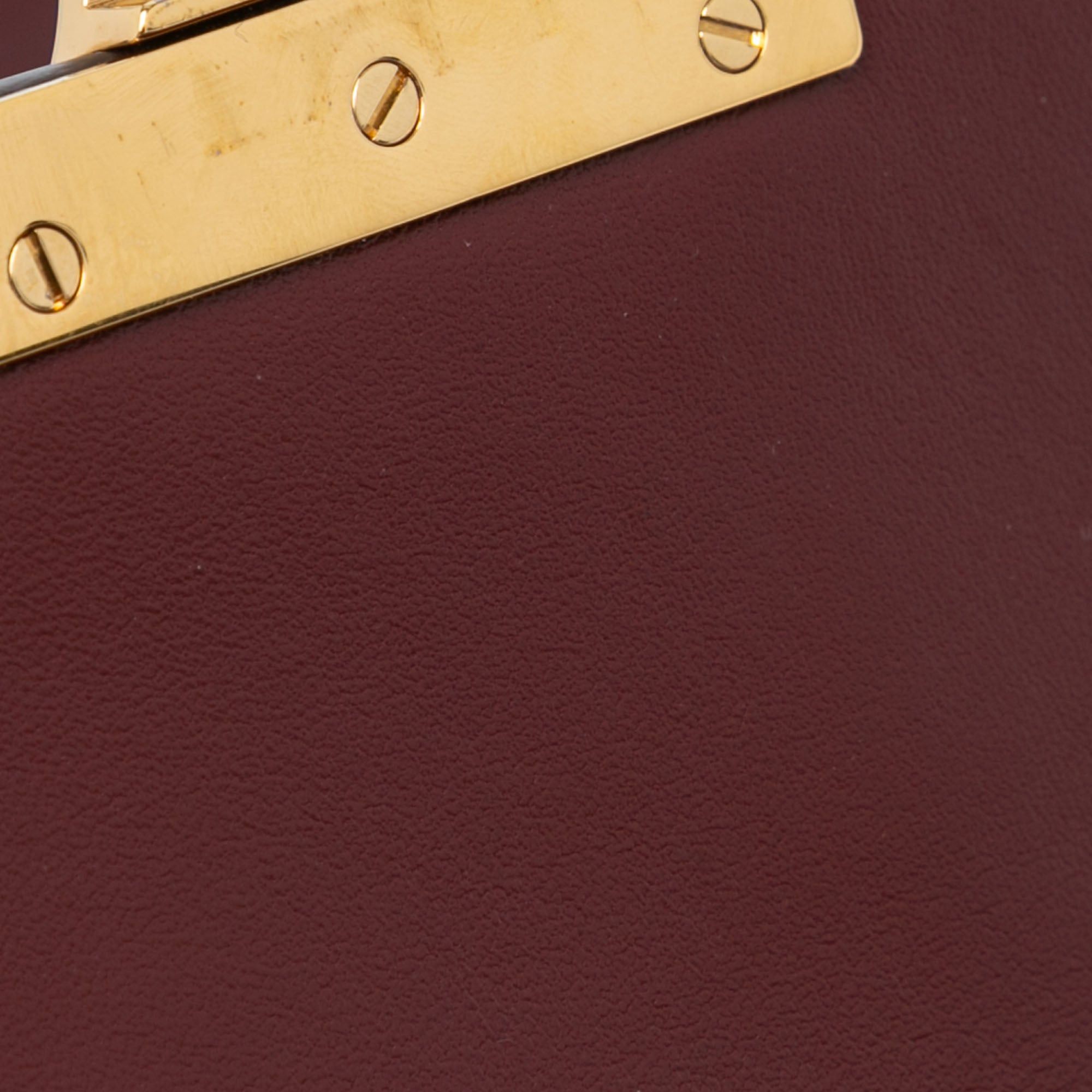 Celine Celine Large Shiny Calfskin Triomphe Crossbody Red Size ONE SIZE - 4 Thumbnail