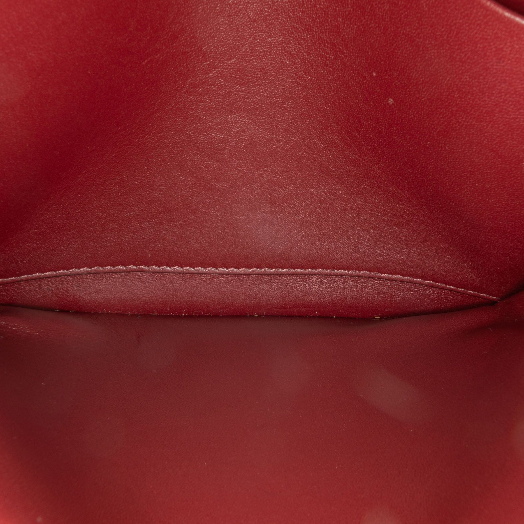 Celine Celine Large Shiny Calfskin Triomphe Crossbody Red Size ONE SIZE - 6 Thumbnail