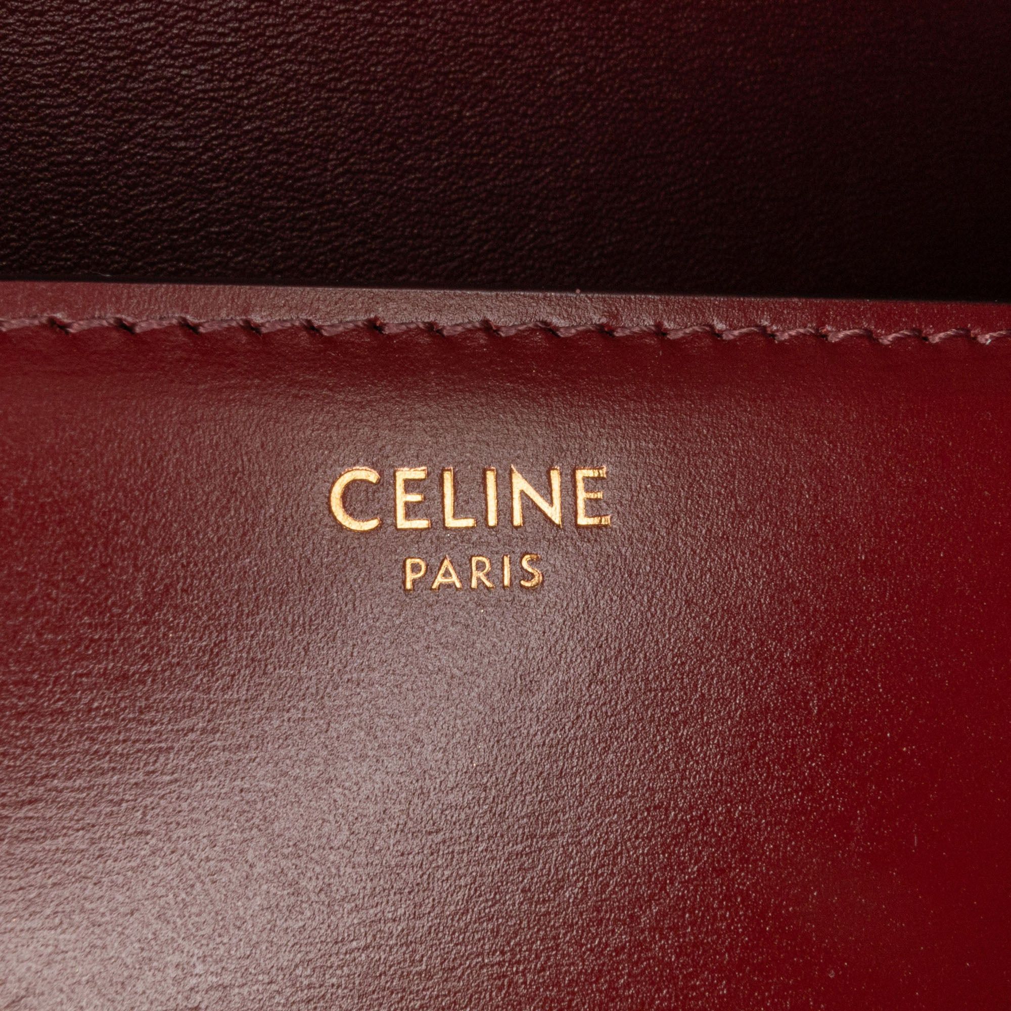 Celine Celine Large Shiny Calfskin Triomphe Crossbody Red Size ONE SIZE - 7 Thumbnail