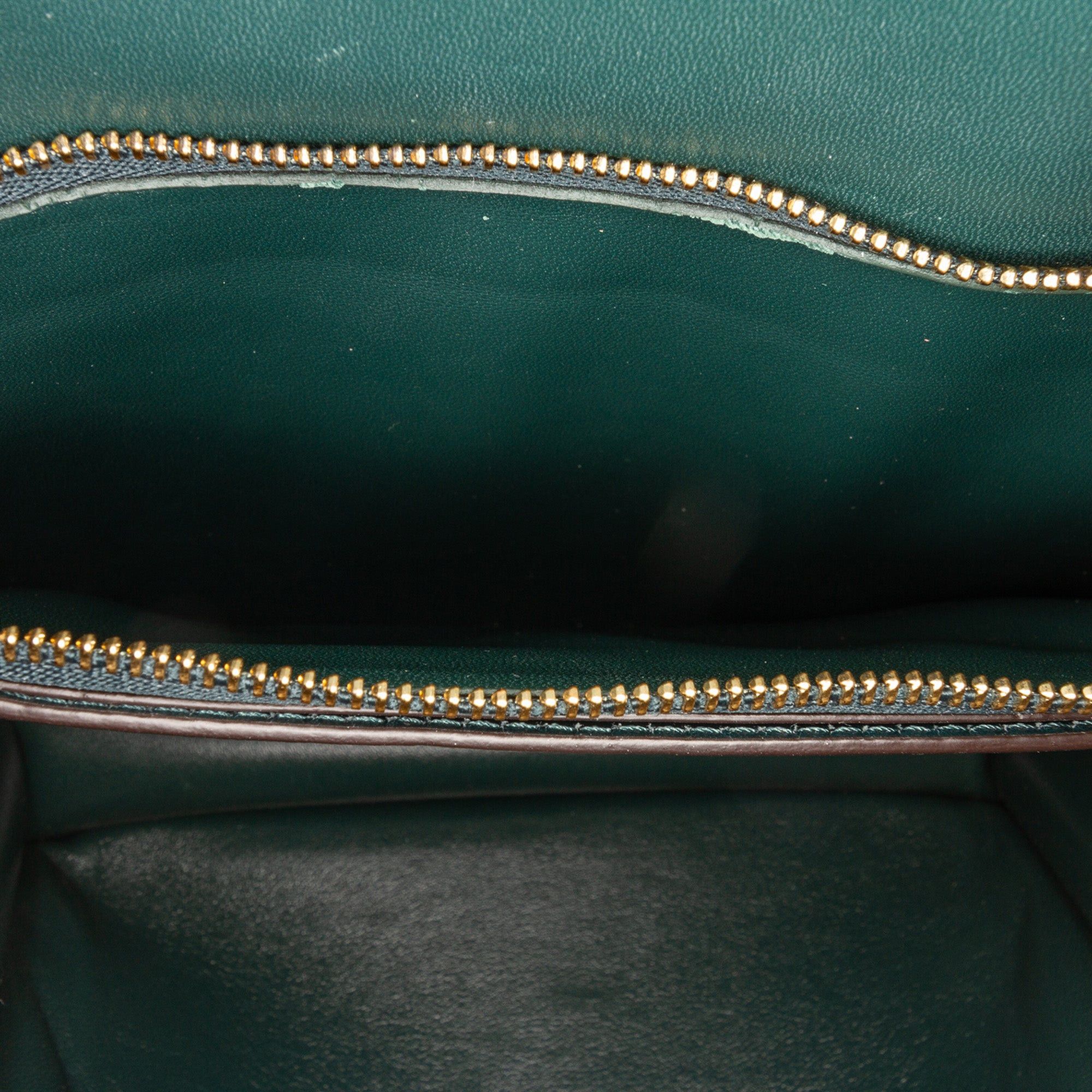 Celine Celine Medium Calfskin Classic Box Green Size ONE SIZE - 5 Thumbnail