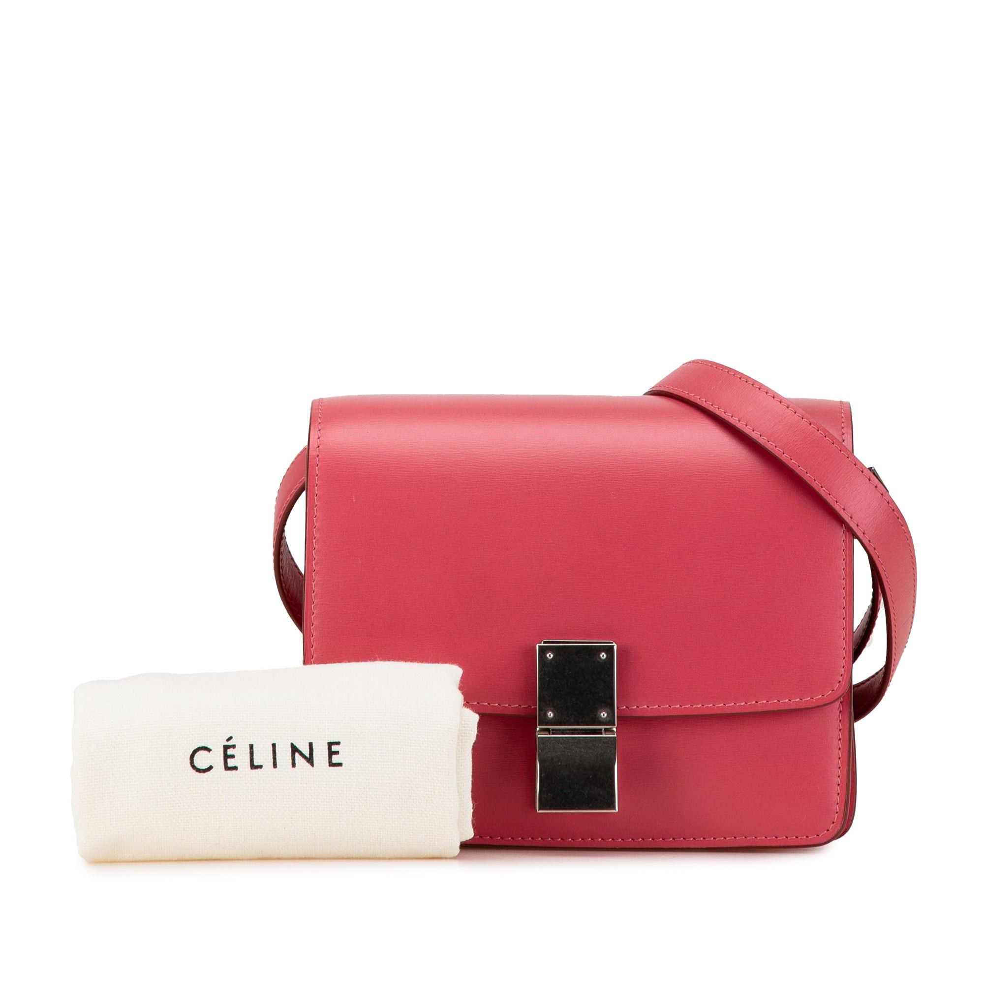 Celine Celine Small Calfskin Classic Box Pink Size ONE SIZE - 10 Thumbnail