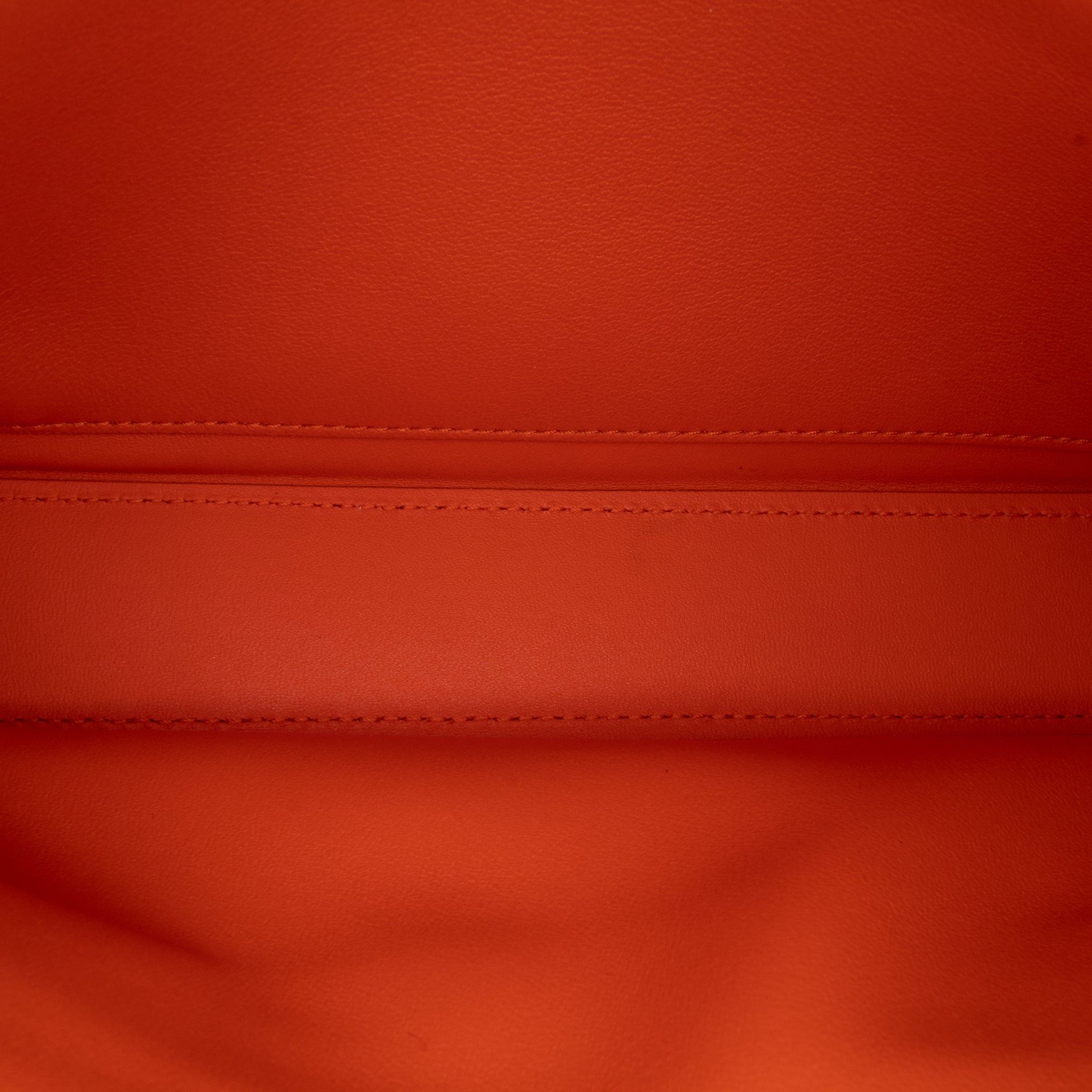 Celine Celine Triomphe Calfskin Leather Chain Shoulder Bag Orange Size ONE SIZE - 4 Thumbnail