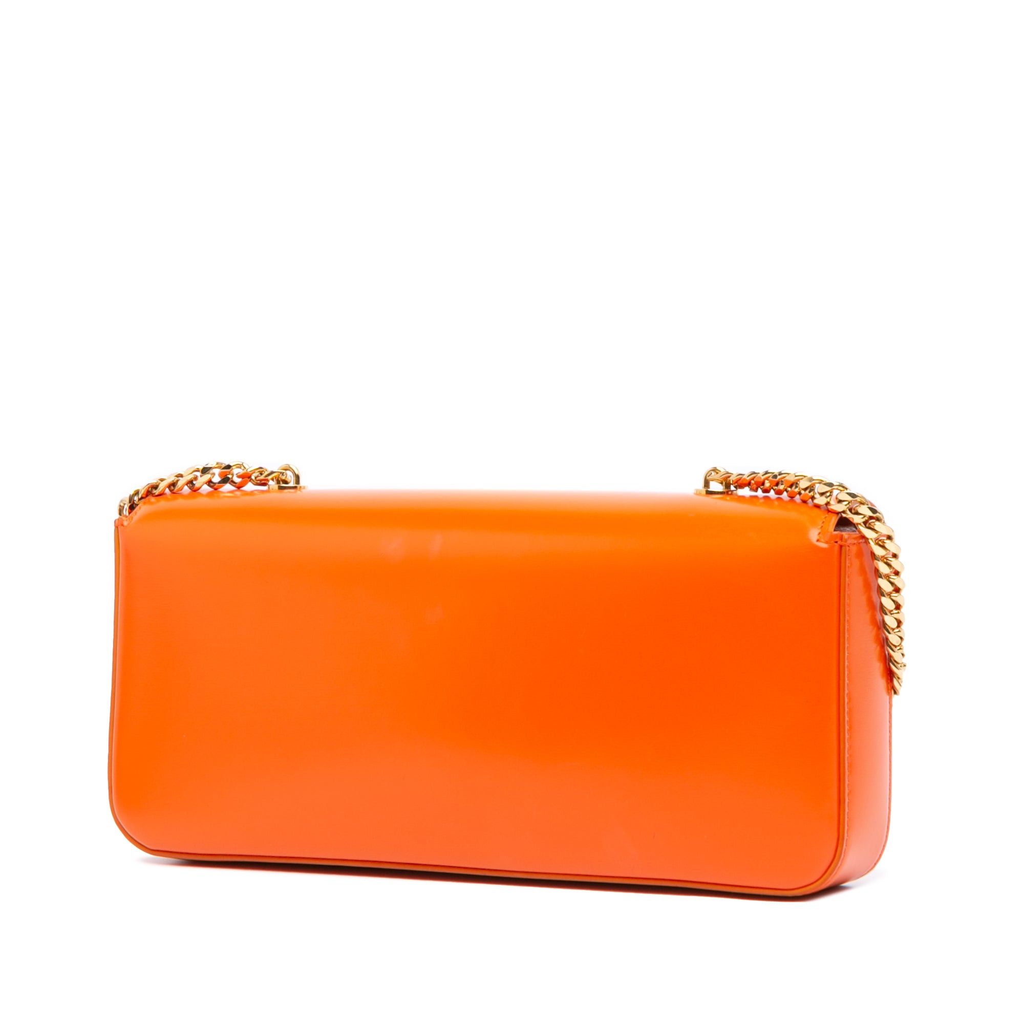 Celine Celine Triomphe Calfskin Leather Chain Shoulder Bag Orange Size ONE SIZE - 2 Thumbnail