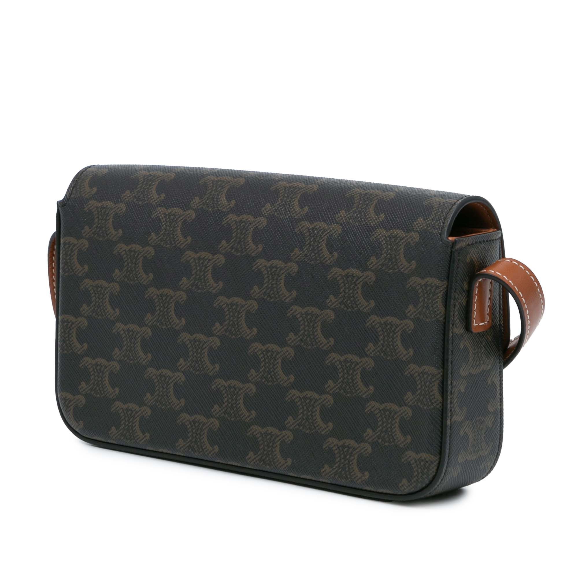 Celine Celine Triomphe Coated Canvas Claude Shoulder Bag Brown Size ONE SIZE - 2 Thumbnail