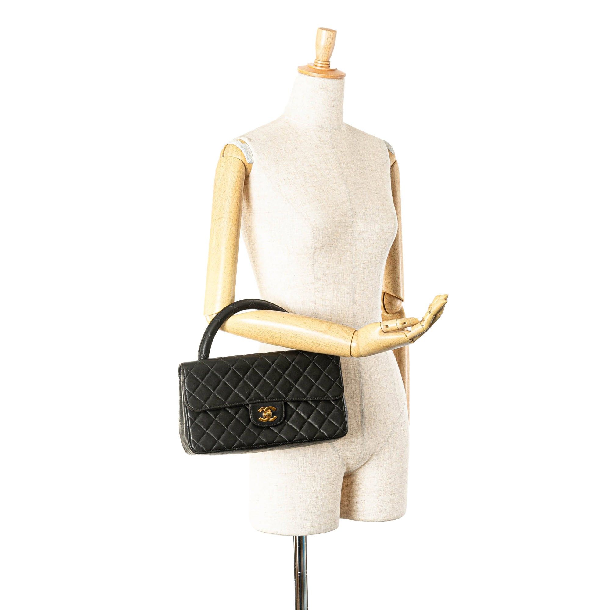 Chanel Chanel Medium Classic Lambskin Kelly Flap Bag Black Size ONE SIZE - 11 Thumbnail