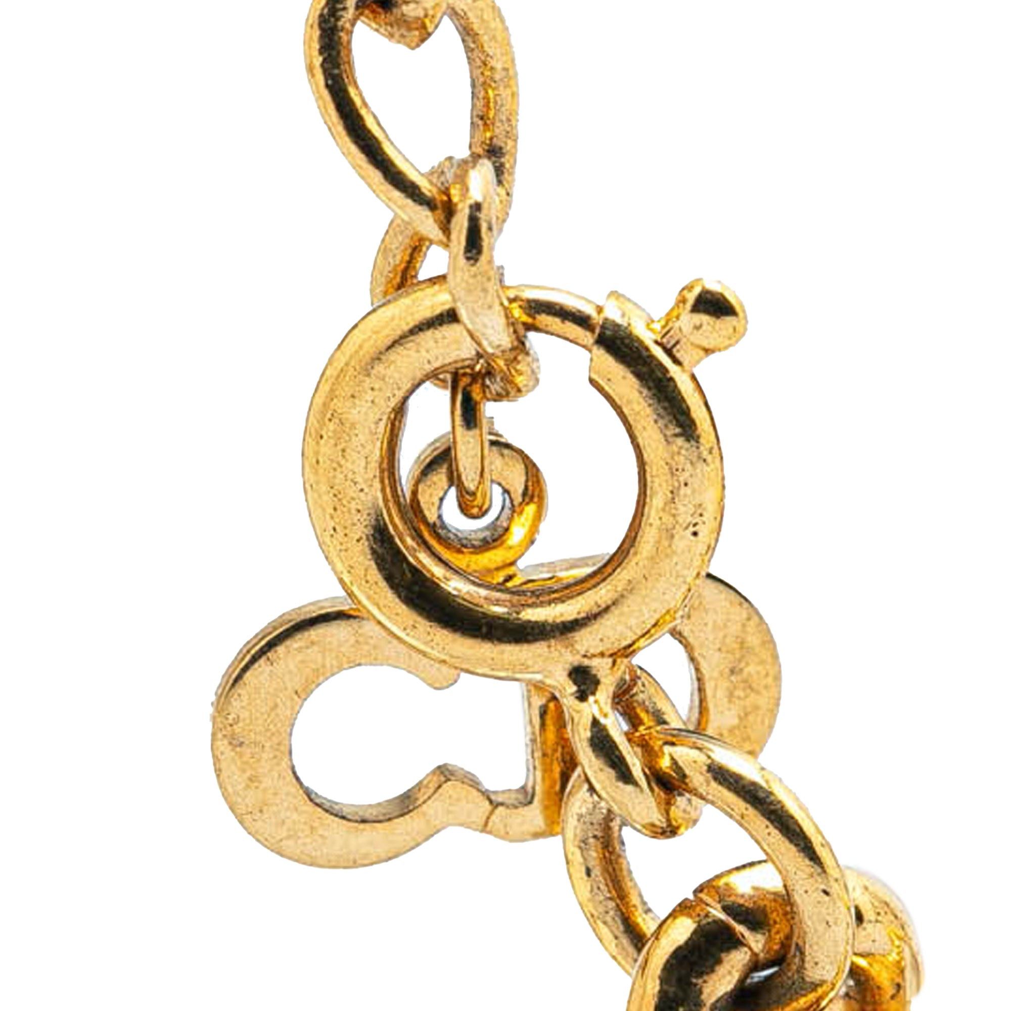 Dior Dior Gold Plated Rhinestone Necklace Gold Size ONE SIZE - 3 Thumbnail