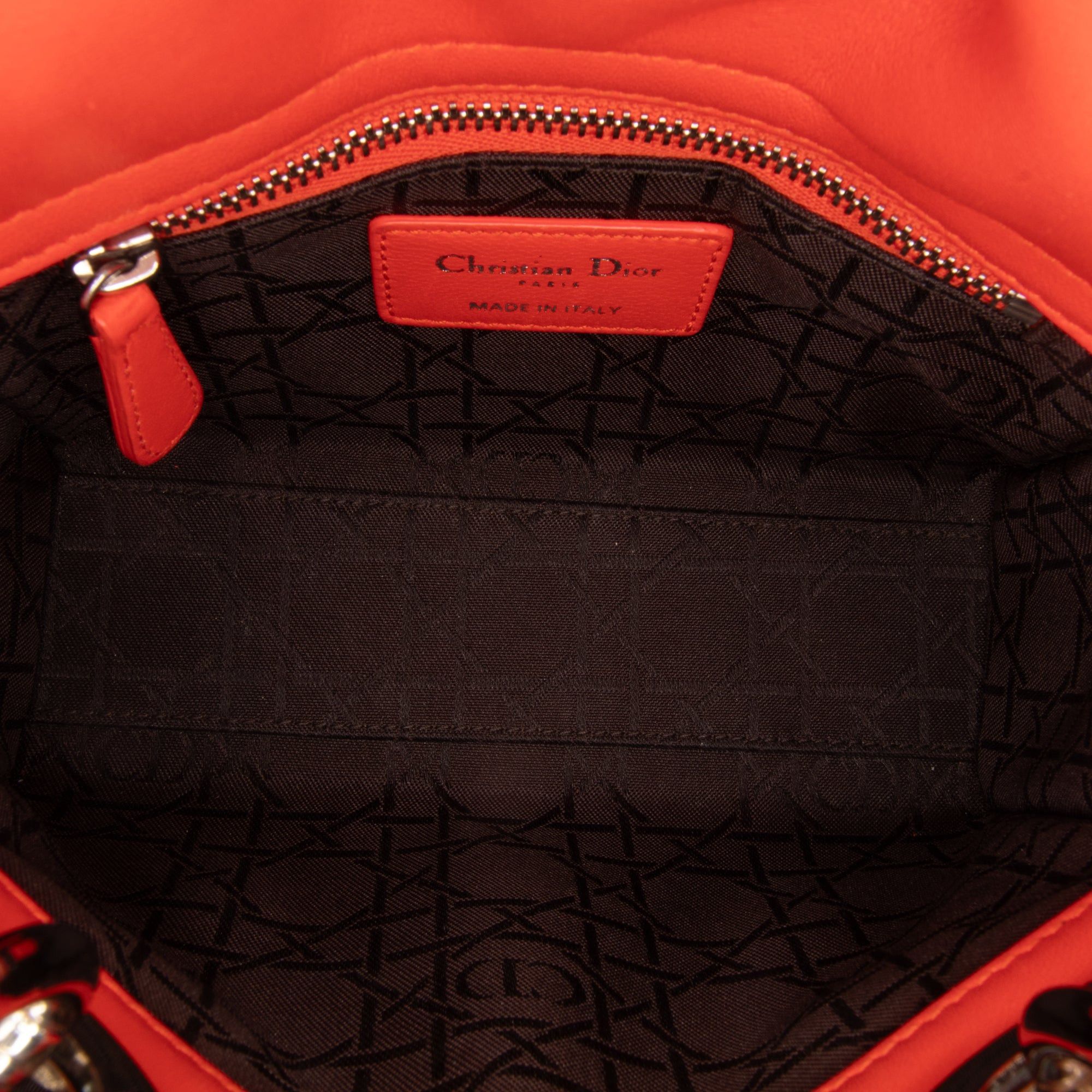 Dior Dior Mini Lambskin Cannage Lady Dior Orange Size ONE SIZE - 4 Thumbnail
