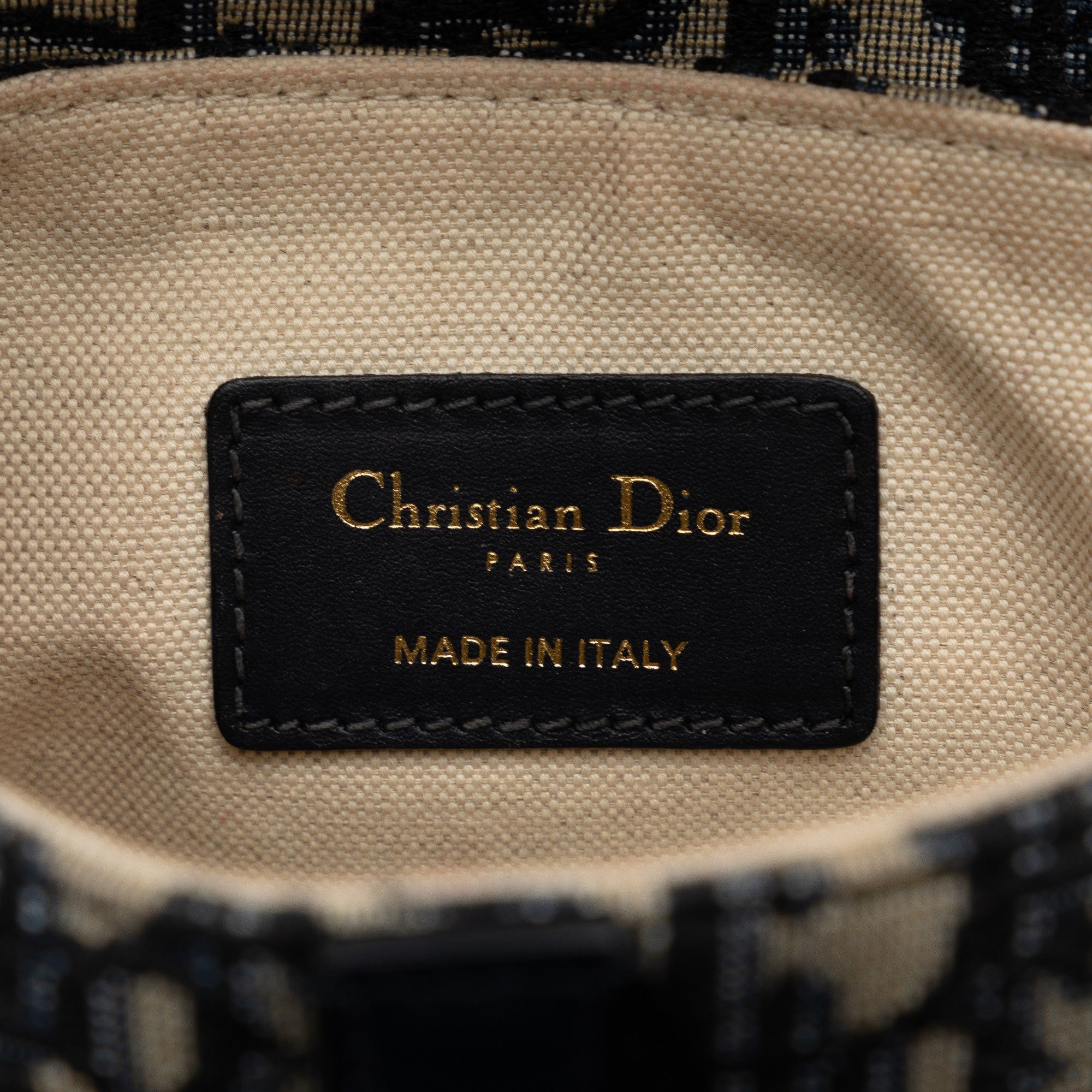 Dior Dior Mini Oblique Canvas Saddle Bag Blue Size ONE SIZE - 6 Thumbnail