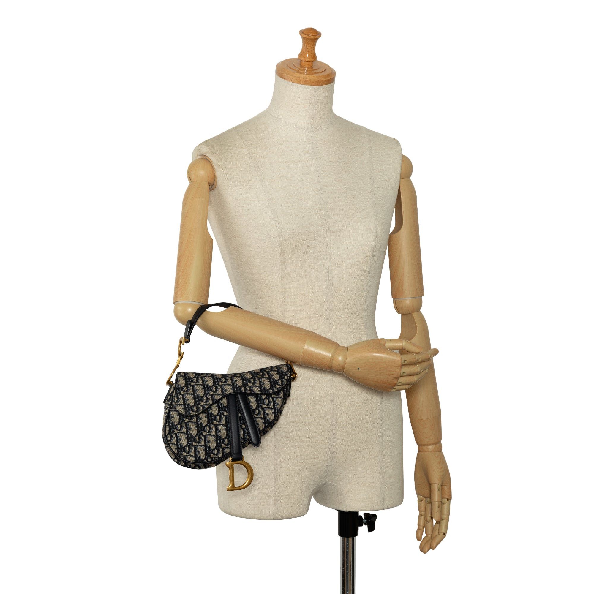 Dior Dior Mini Oblique Canvas Saddle Bag Blue Size ONE SIZE - 10 Thumbnail