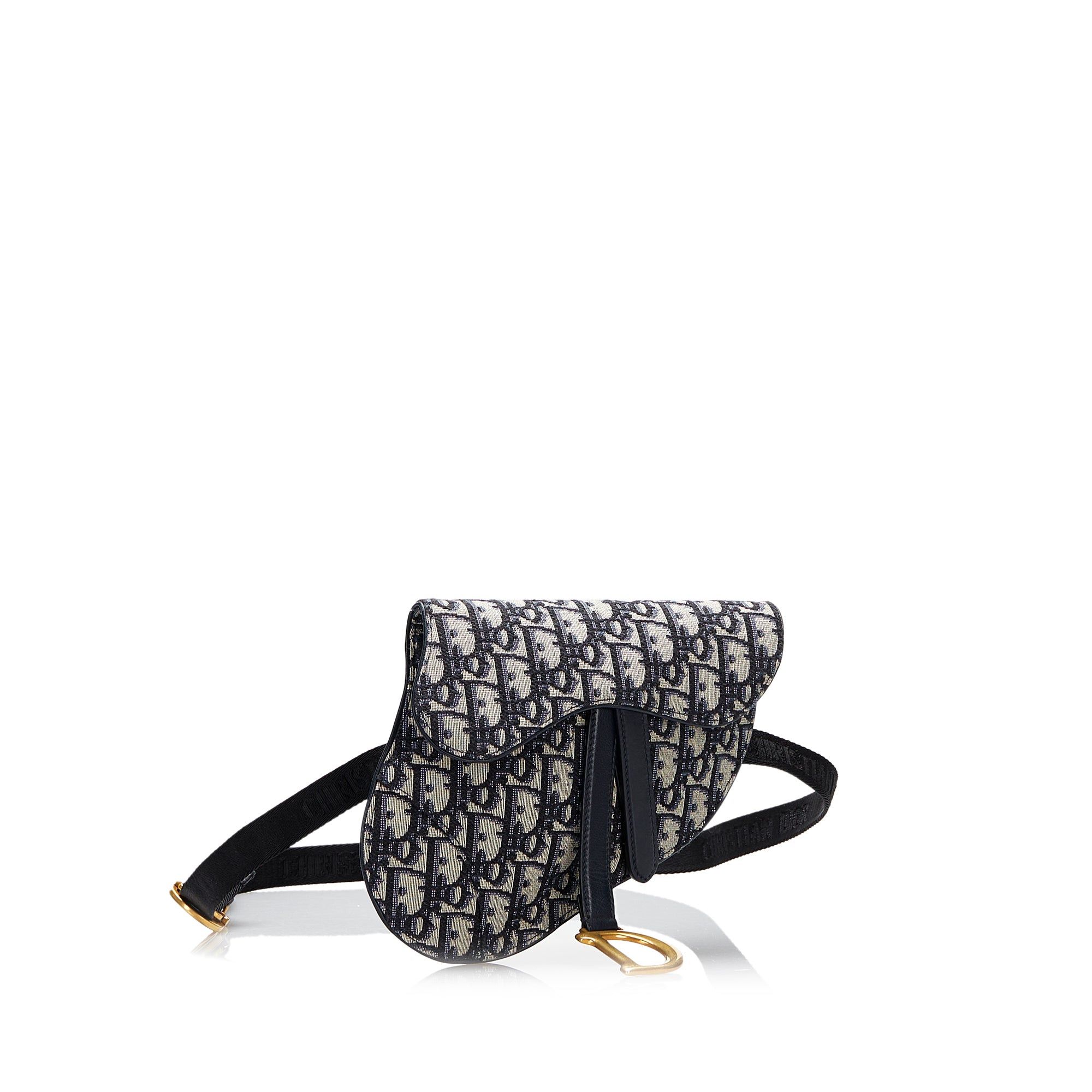 Dior Dior Oblique Canvas Saddle Belt Bag Blue Size ONE SIZE - 2 Thumbnail