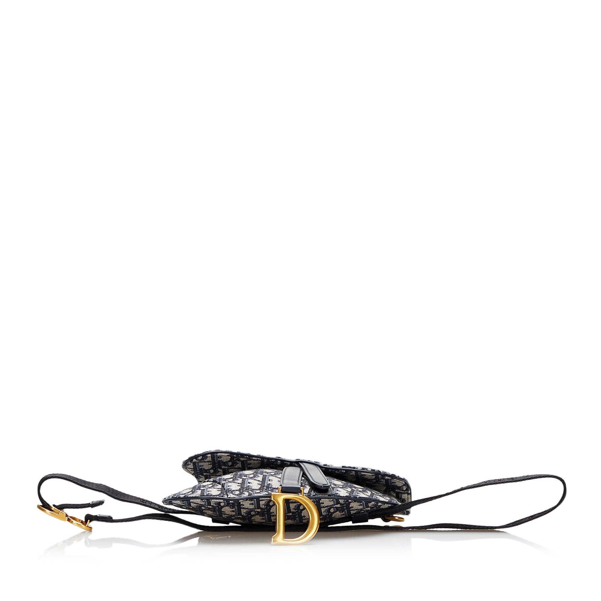 Dior Dior Oblique Canvas Saddle Belt Bag Blue Size ONE SIZE - 4 Thumbnail