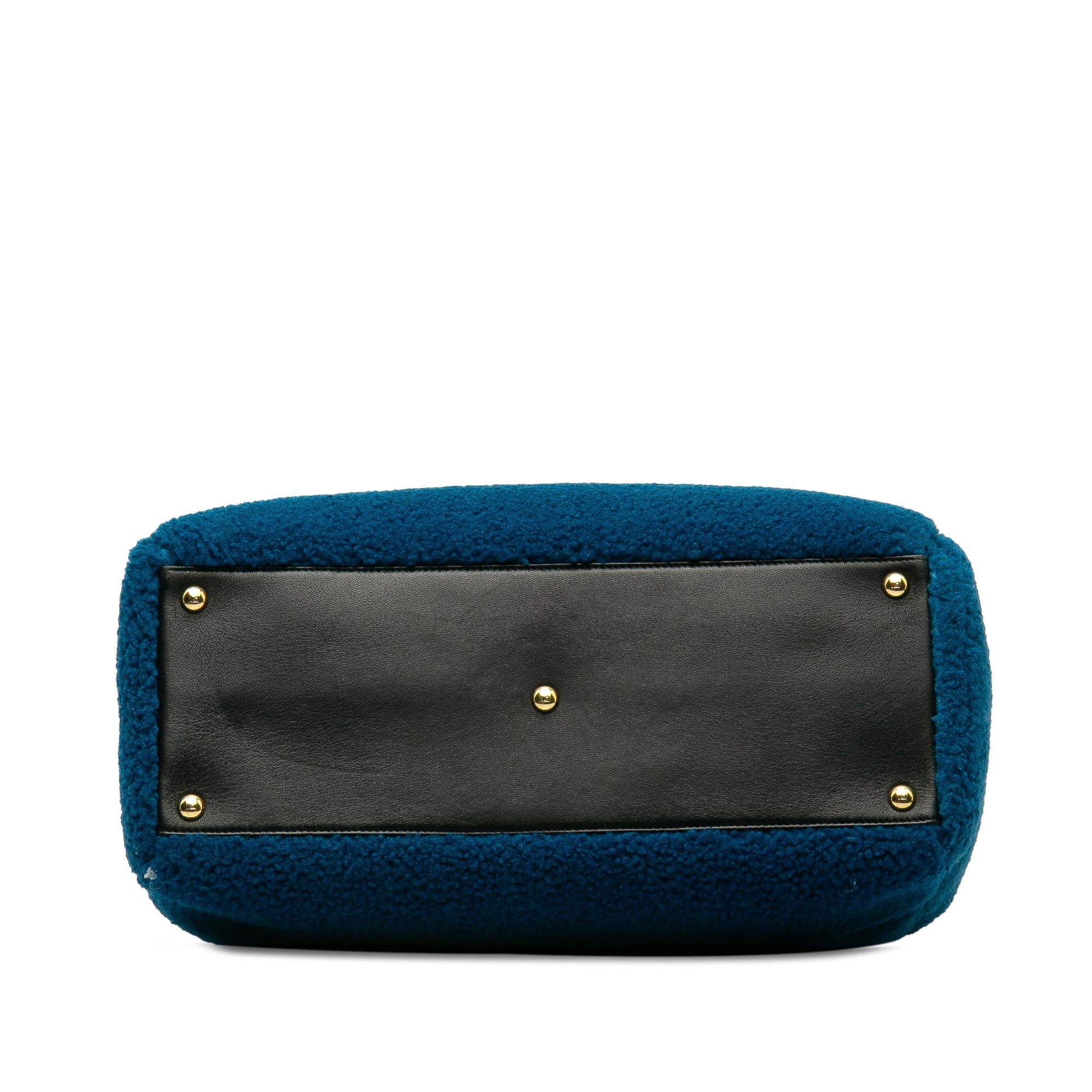 Fendi Fendi Medium Shearling 2Jours Blue Size ONE SIZE - 4 Thumbnail