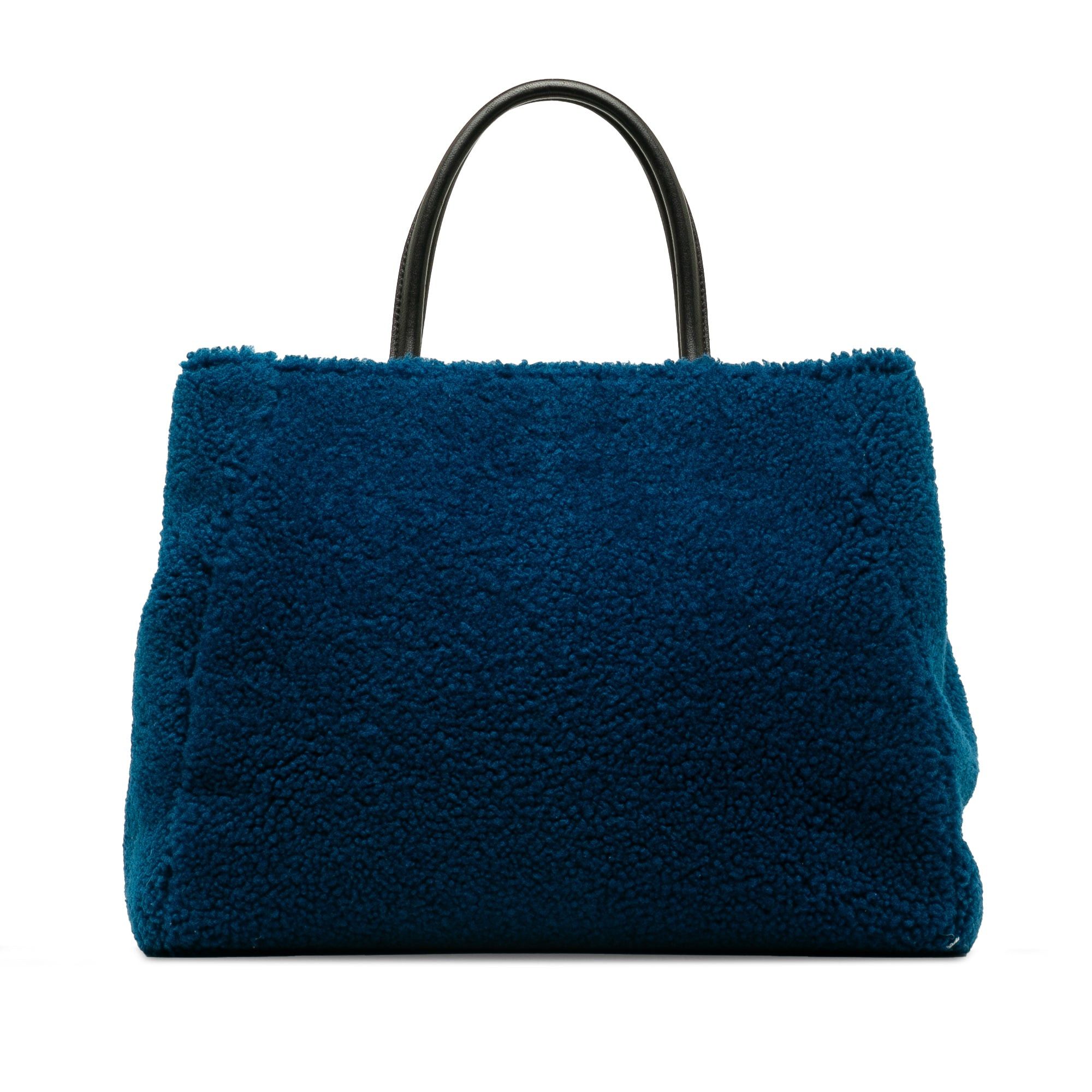 Fendi Fendi Medium Shearling 2Jours Blue Size ONE SIZE - 3 Thumbnail