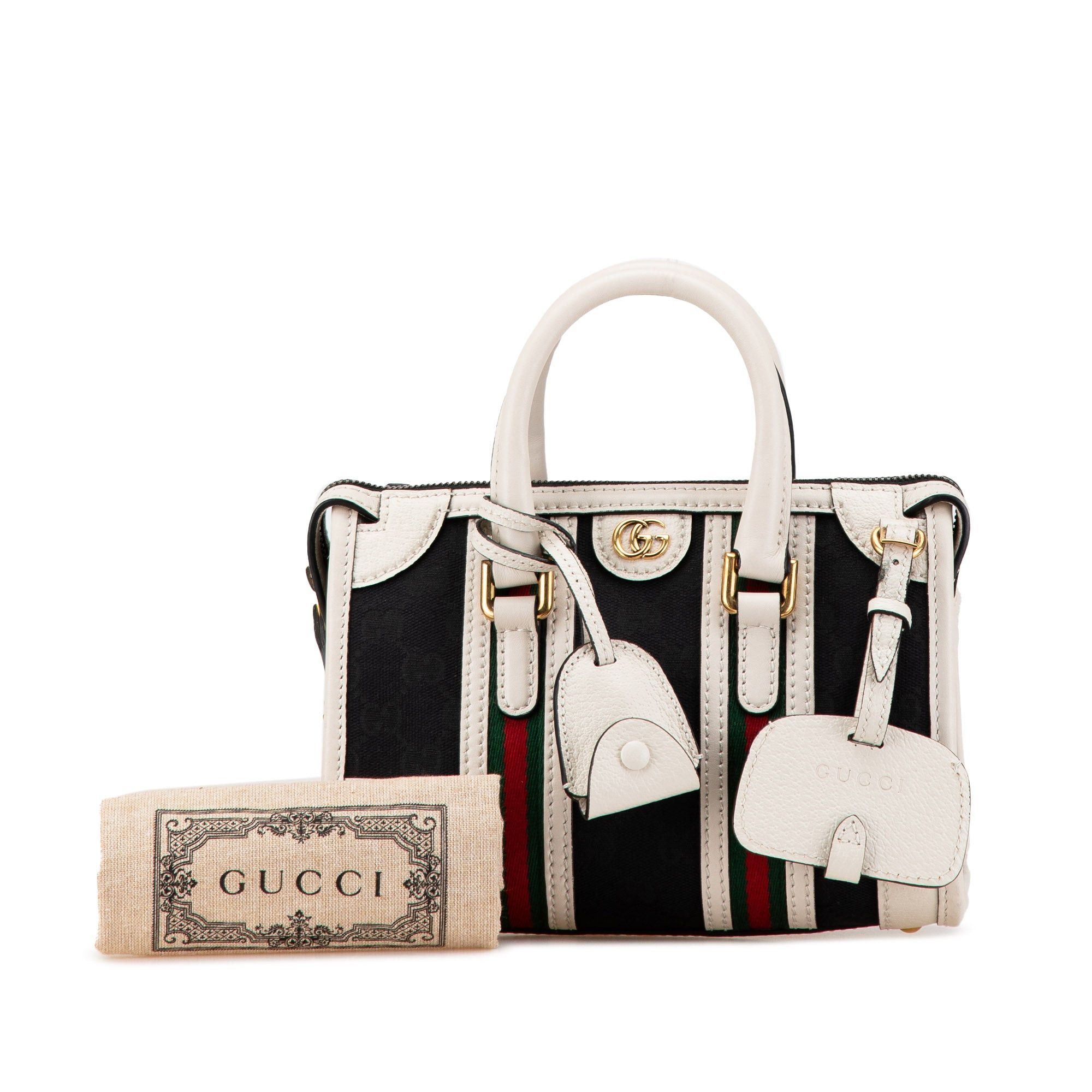 Gucci Gucci Mini GG Canvas Bauletto Black Size ONE SIZE - 8 Thumbnail