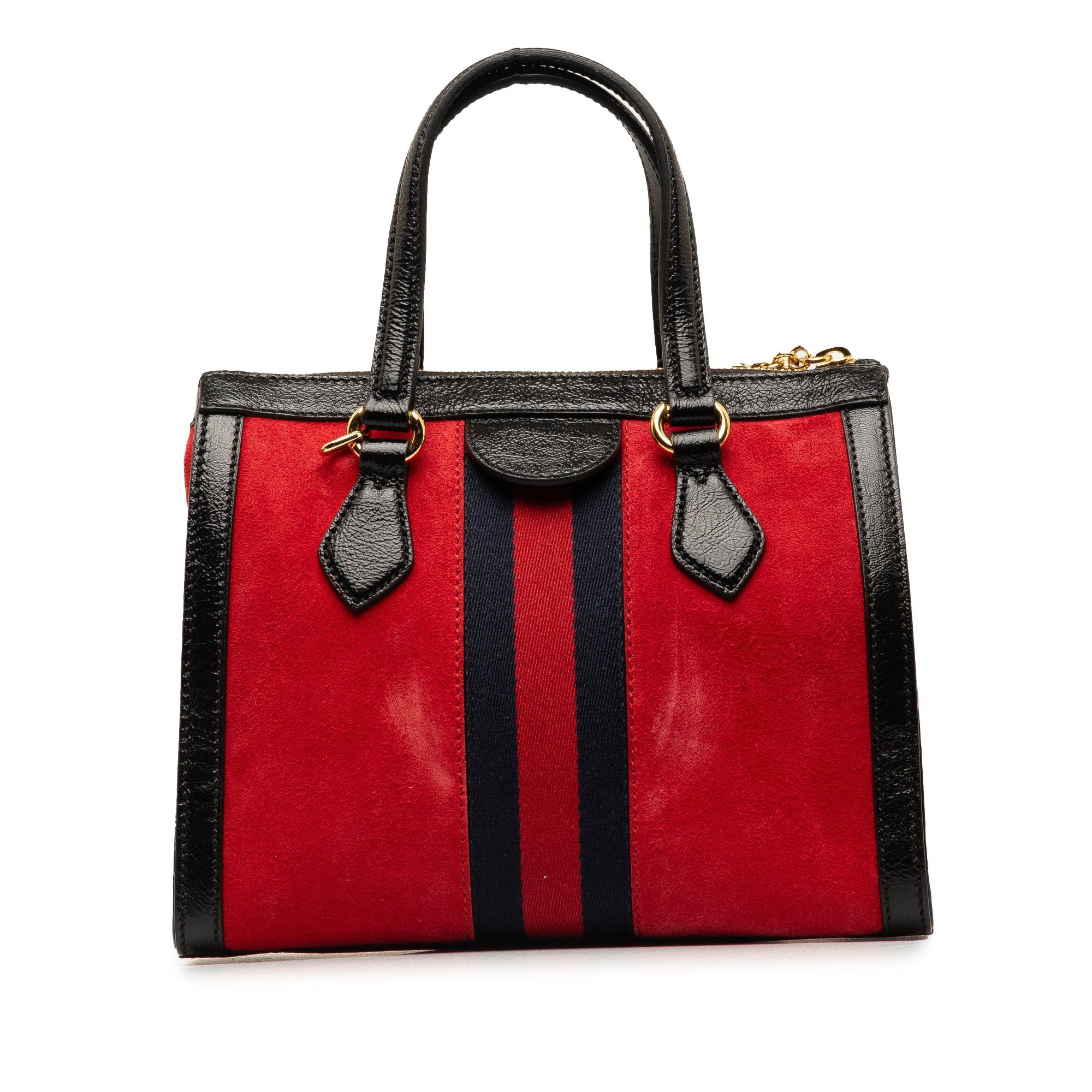 Gucci Gucci Small Suede Ophidia Satchel Red Size ONE SIZE - 3 Thumbnail