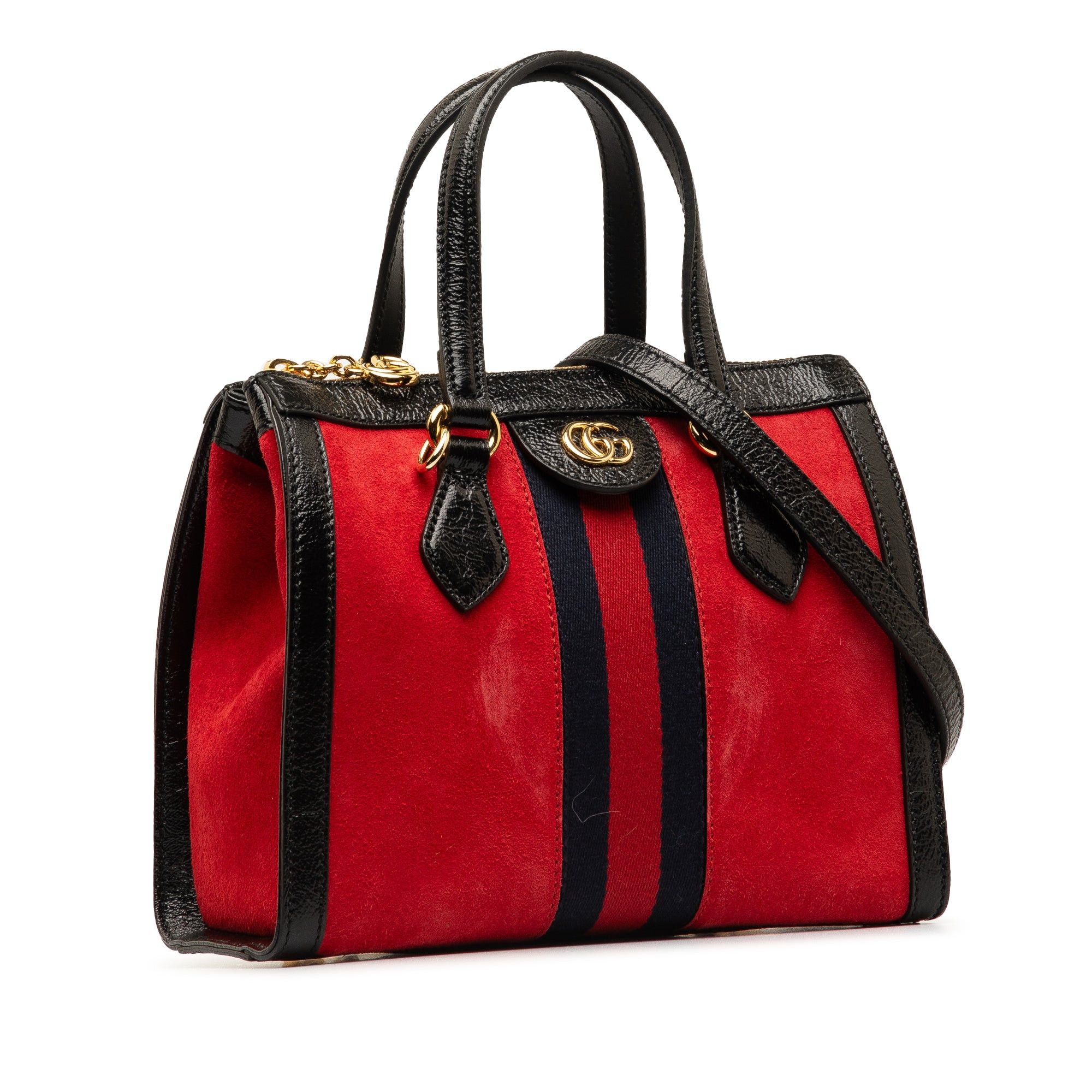 Gucci Gucci Small Suede Ophidia Satchel Red Size ONE SIZE - 2 Thumbnail