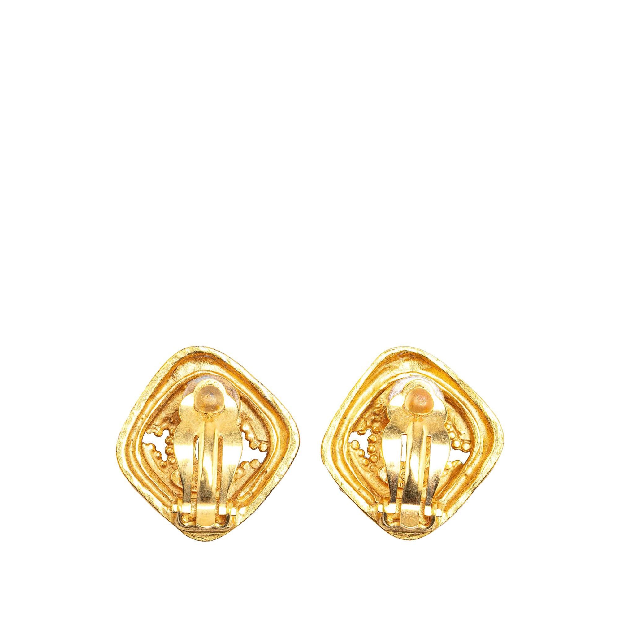 Chanel Gold Gold Plated CC Clip On Earrings Size ONE SIZE - 2 Preview