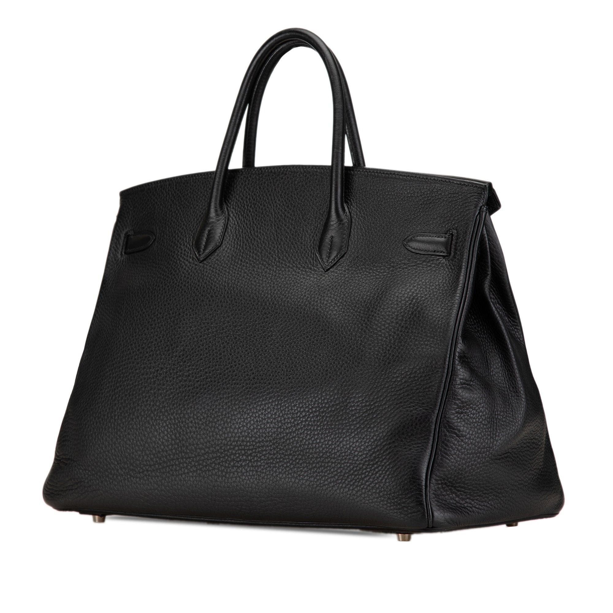 Hermes Hermès Clemence Birkin Retourne 40 Black Size ONE SIZE - 2 Thumbnail