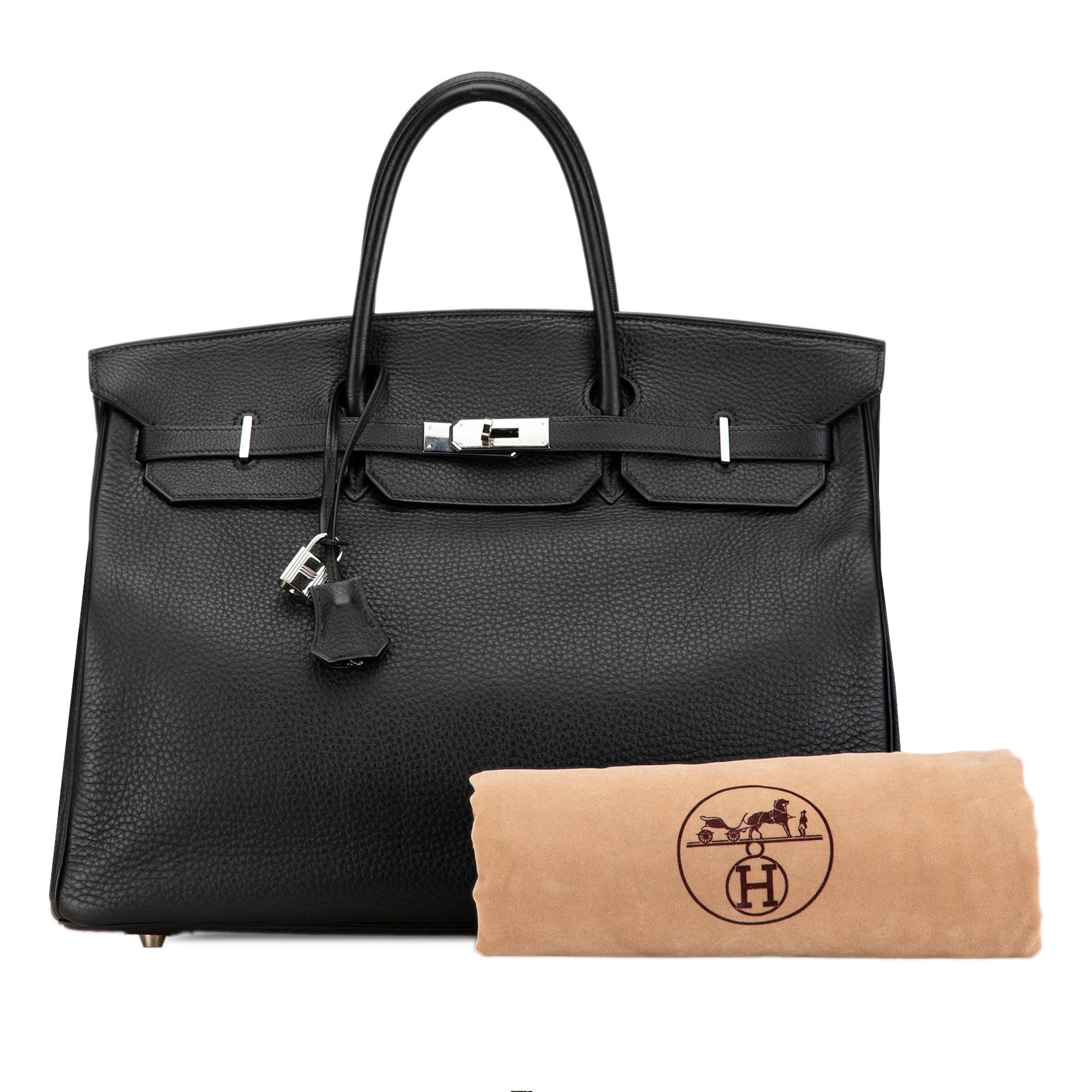 Hermes Hermès Clemence Birkin Retourne 40 Black Size ONE SIZE - 9 Thumbnail