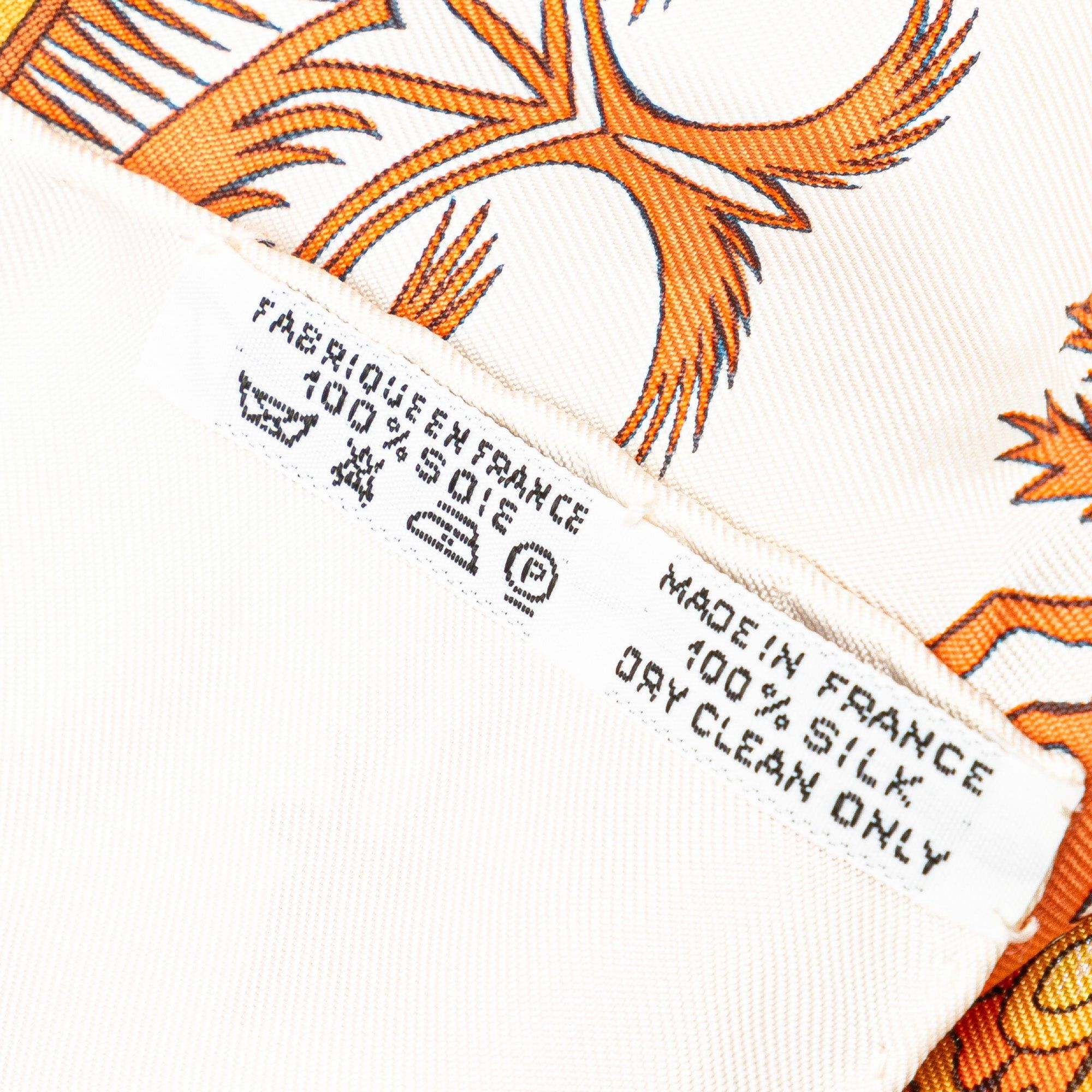 Hermes Hermès Decoupages Silk Scarf Yellow Size ONE SIZE - 3 Thumbnail