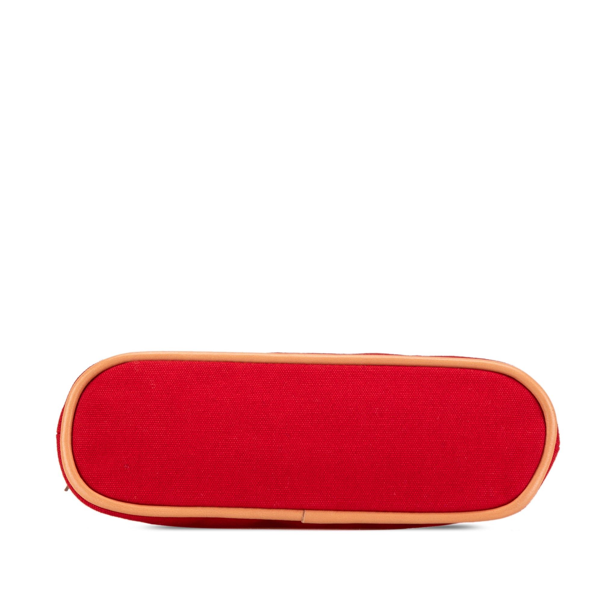 Hermes Hermès Mini Toile Bolide Case Red Size ONE SIZE - 3 Thumbnail