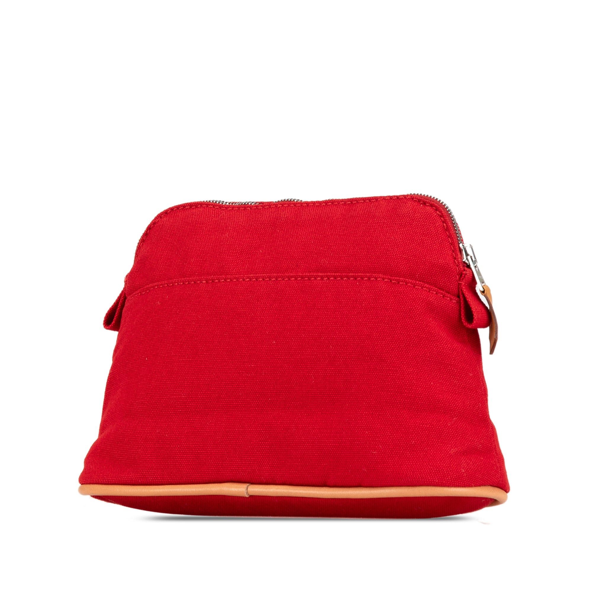 Hermes Hermès Mini Toile Bolide Case Red Size ONE SIZE - 2 Thumbnail