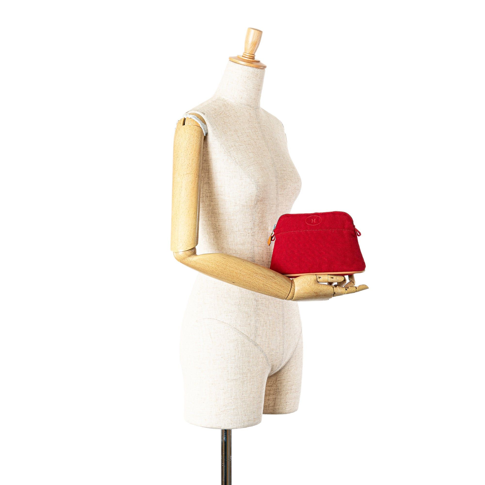 Hermes Hermès Mini Toile Bolide Case Red Size ONE SIZE - 6 Thumbnail
