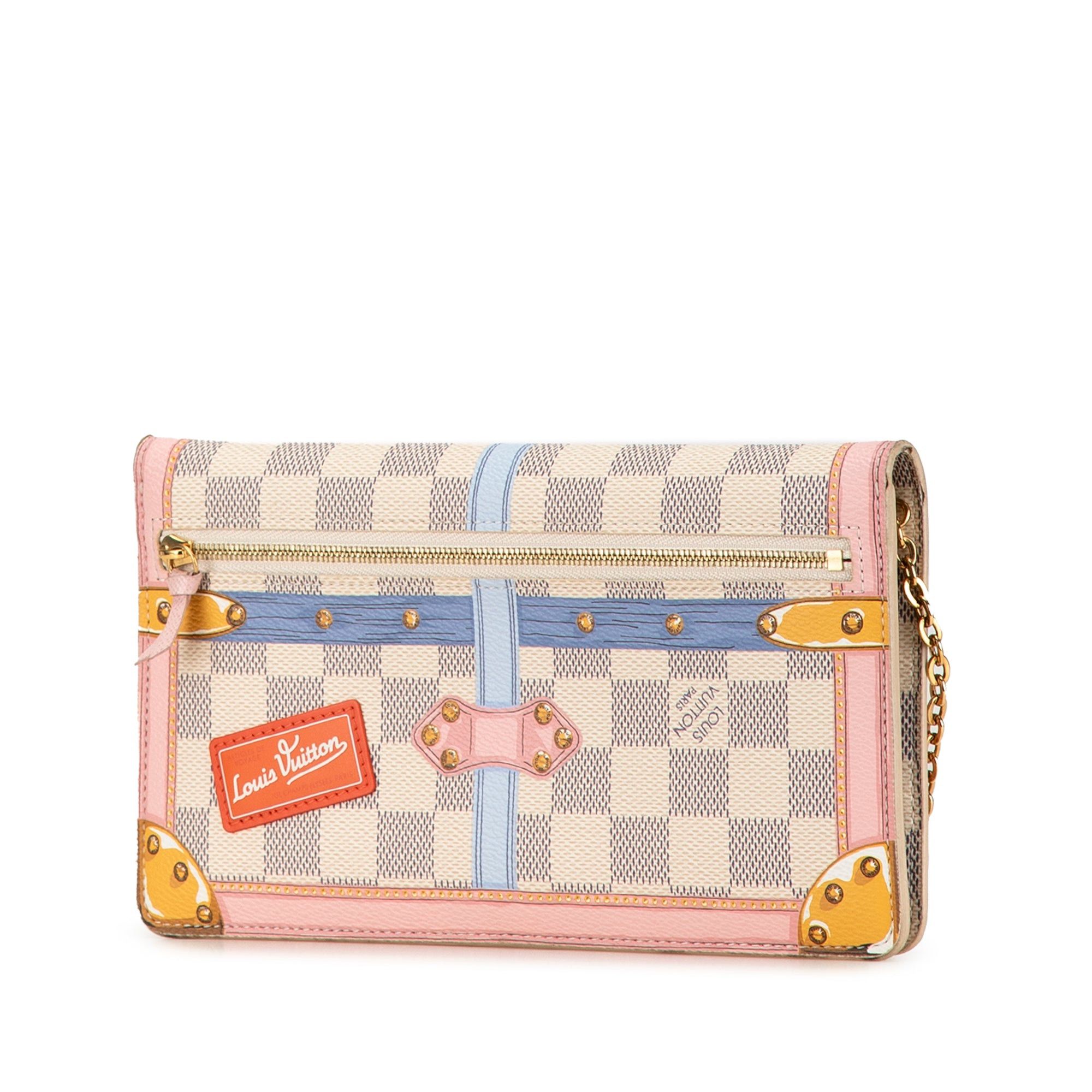 Louis Vuitton Louis Vuitton Damier Azur Summer Trunks Pochette Weekend White Size ONE SIZE - 2 Thumbnail