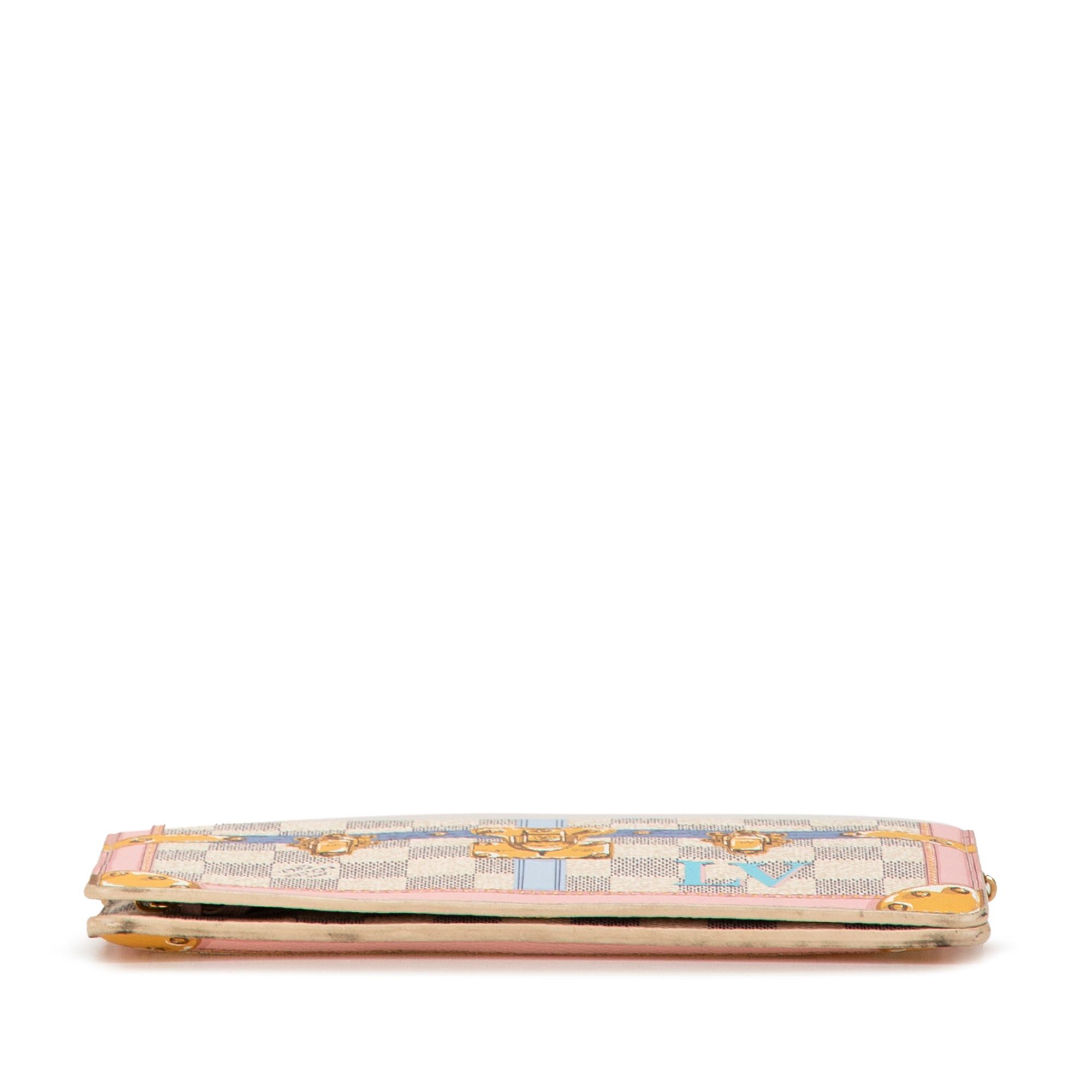 Louis Vuitton Louis Vuitton Damier Azur Summer Trunks Pochette Weekend White Size ONE SIZE - 3 Thumbnail