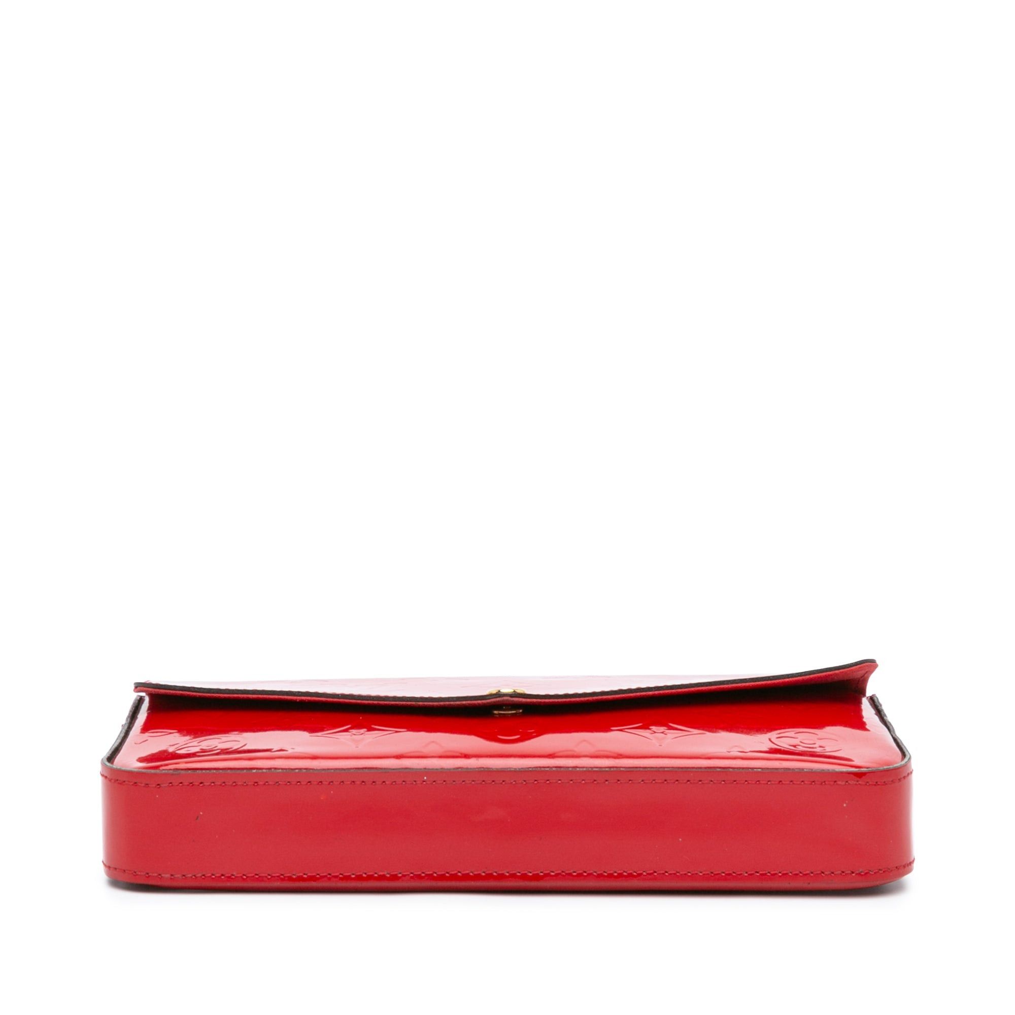 Louis Vuitton Louis Vuitton Monogram Vernis Pochette Felicie Red Size ONE SIZE - 3 Thumbnail