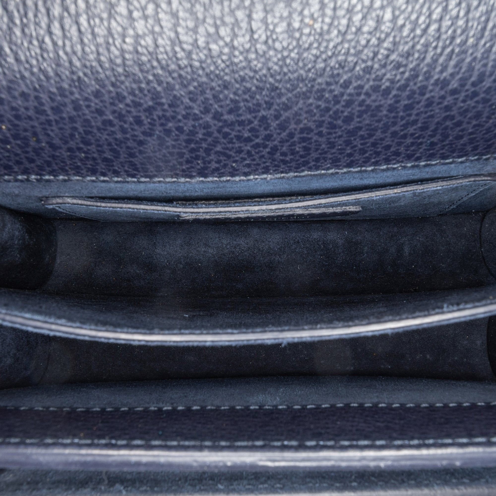 Saint Laurent Paris Saint Laurent Medium Grained Calfskin Monogram Sunset Crossbody Blue Size ONE SIZE - 4 Thumbnail