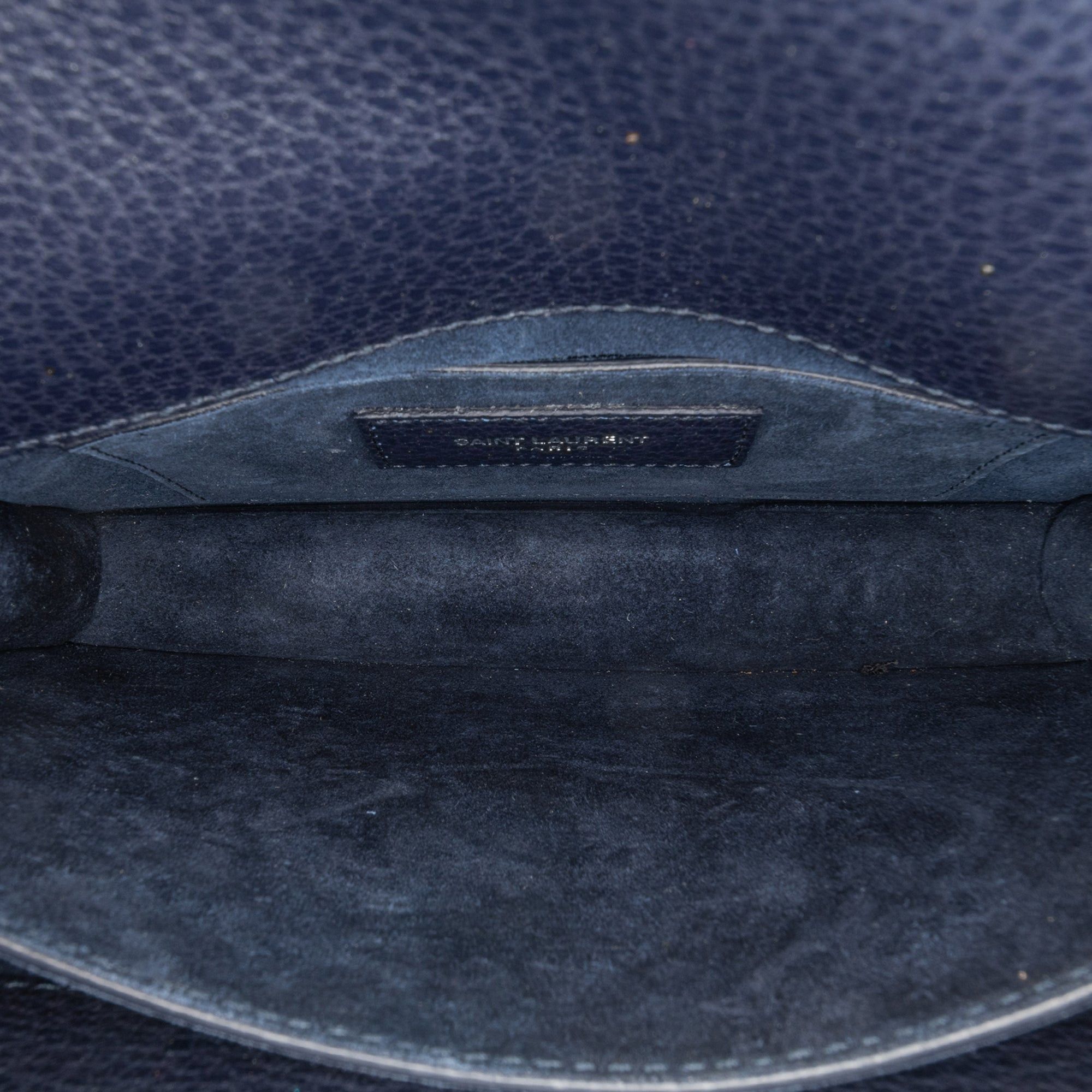 Saint Laurent Paris Saint Laurent Medium Grained Calfskin Monogram Sunset Crossbody Blue Size ONE SIZE - 5 Thumbnail