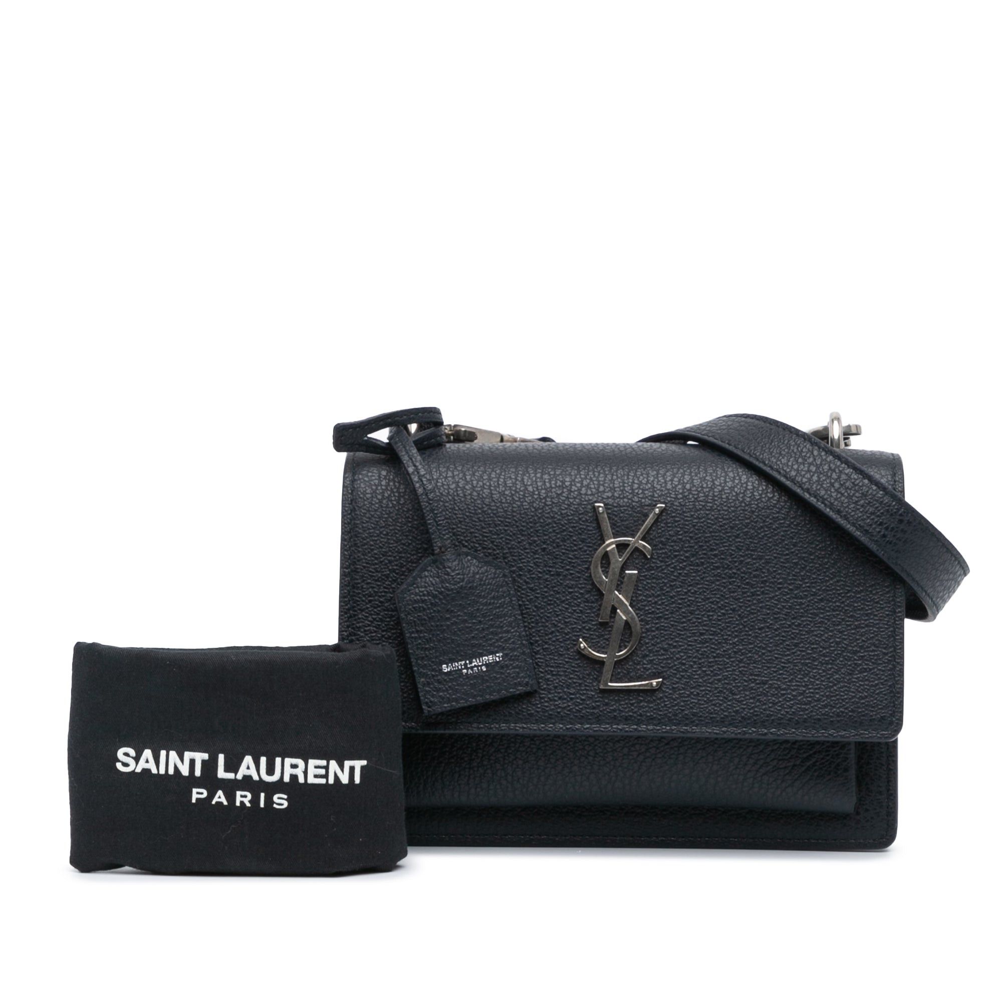 Saint Laurent Paris Saint Laurent Medium Grained Calfskin Monogram Sunset Crossbody Blue Size ONE SIZE - 9 Thumbnail